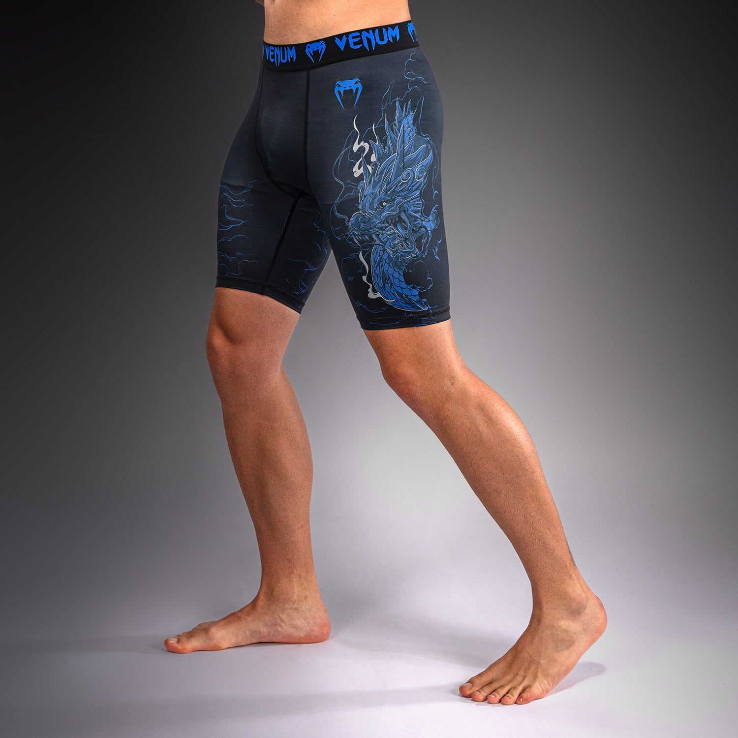 Short de Compression Venum Thunder Dragon – Noir/Bleu Royal - product-type_Shorts de compression