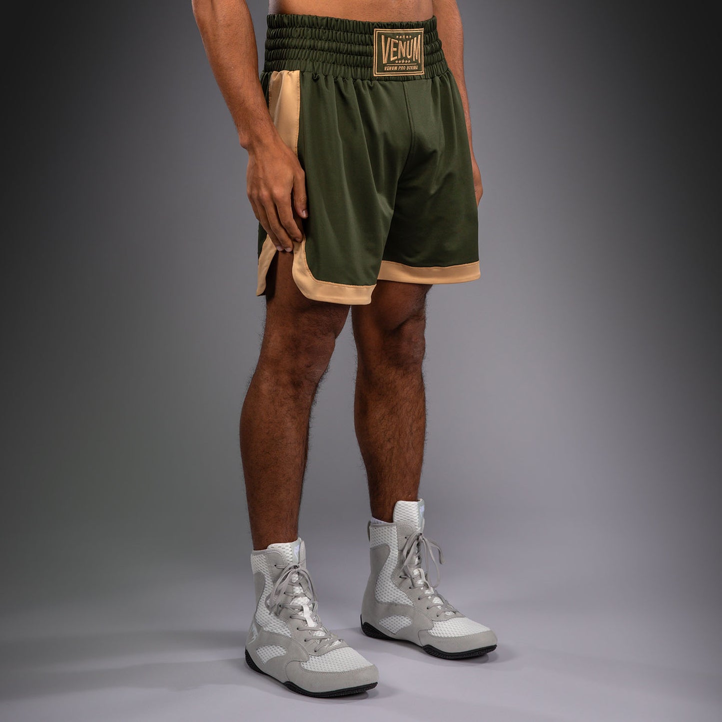 Short de boxe Venum Classic - Vert Militaire/Sable - product-type_Shorts de boxe