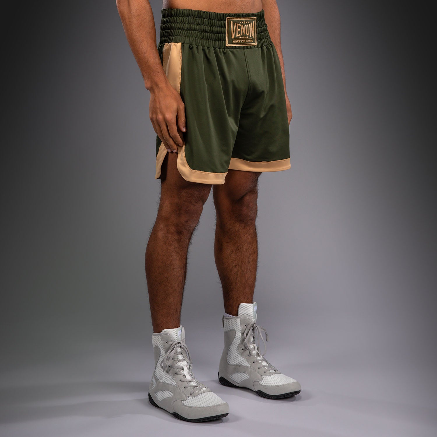 Short de boxe Venum Classic - Vert Militaire/Sable - product-type_Shorts de boxe