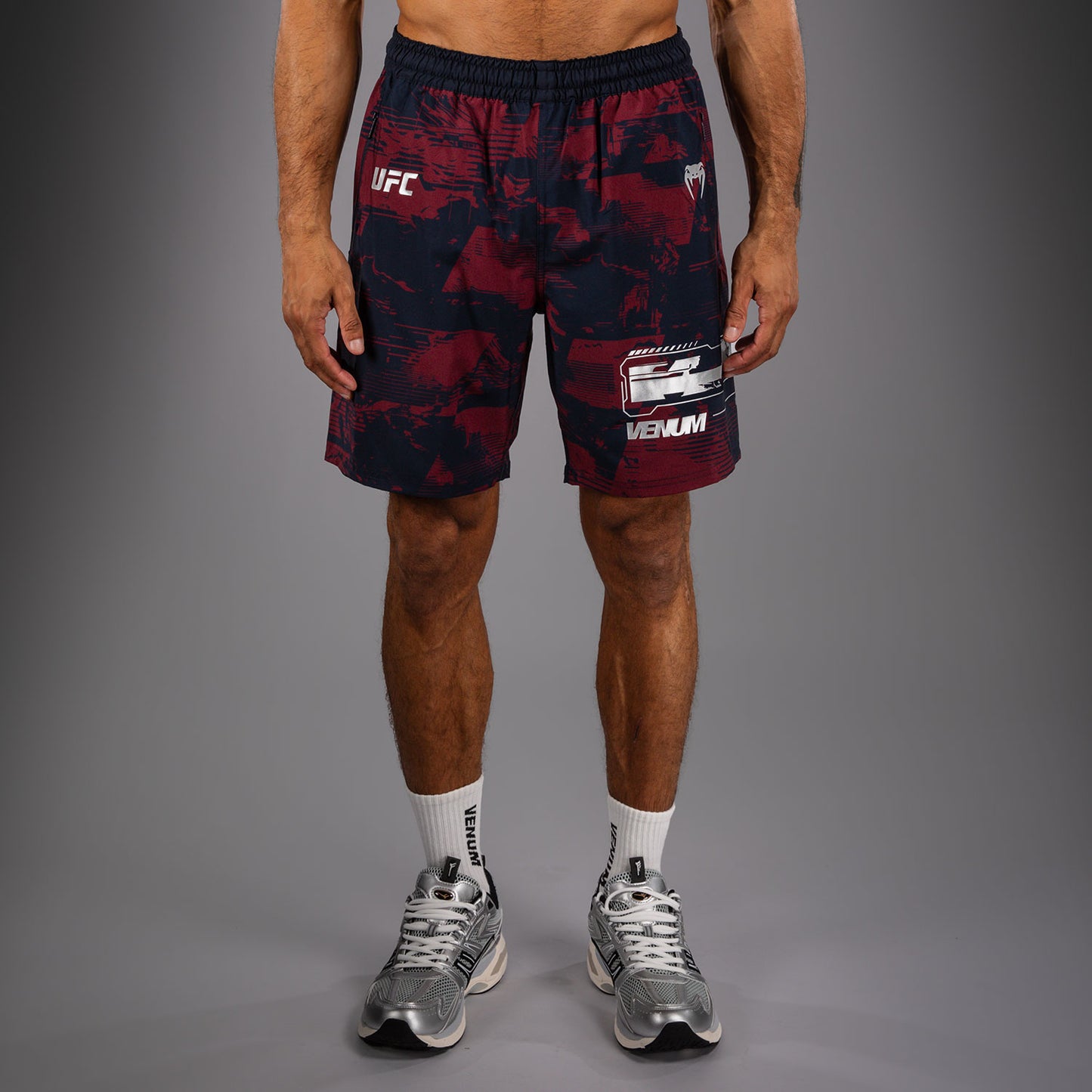 Short Performance Homme UFC Zenith by Venum Authentic Fight Week - Bleu marine/Bordeaux/Argent - product-type_Shorts de training