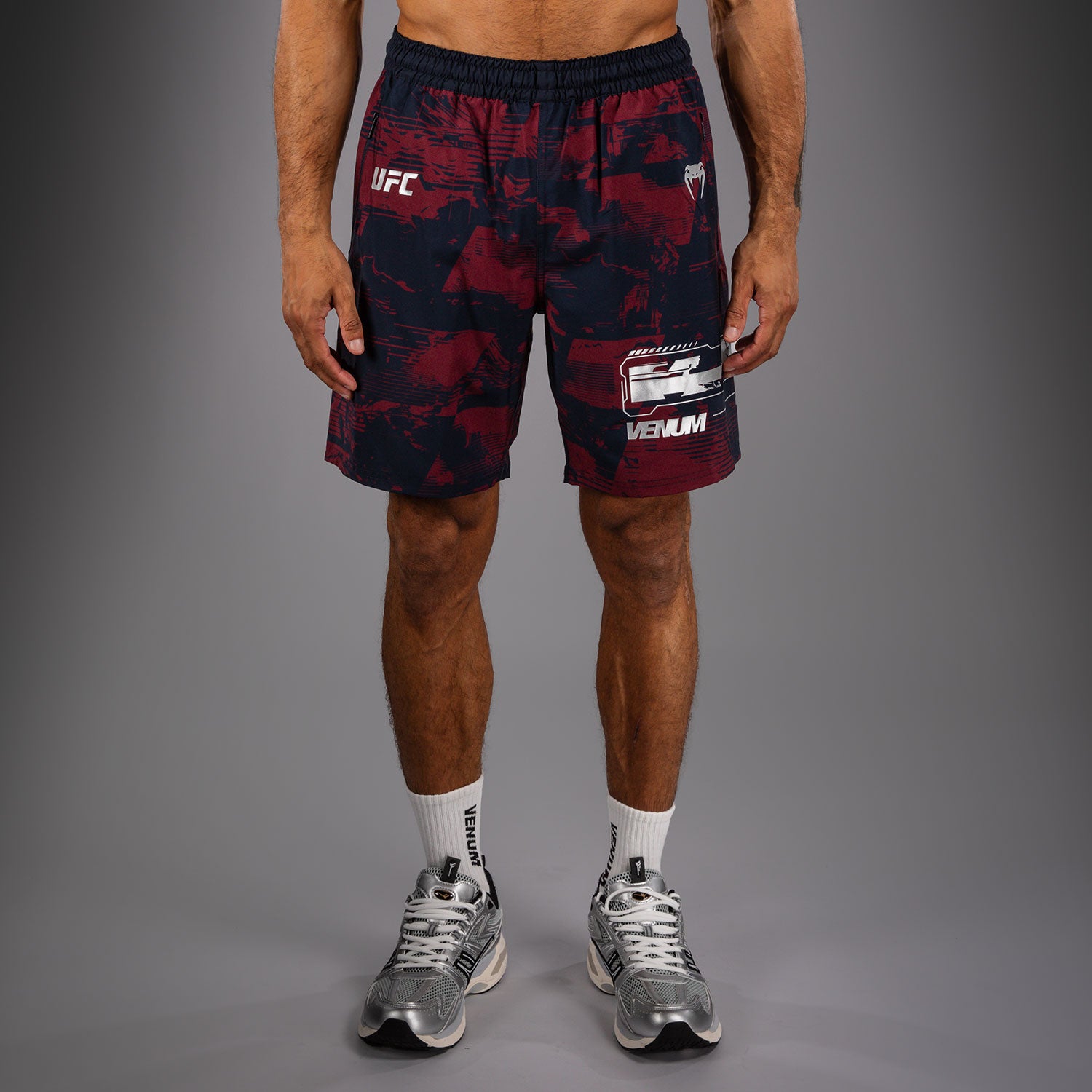 Short Performance Homme UFC Zenith by Venum Authentic Fight Week - Bleu marine/Bordeaux/Argent - product-type_Shorts de training