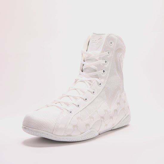Chaussures de boxe Venum Elite Evo Monogram - Blanc/Blanc Cassé - Chaussures de boxe