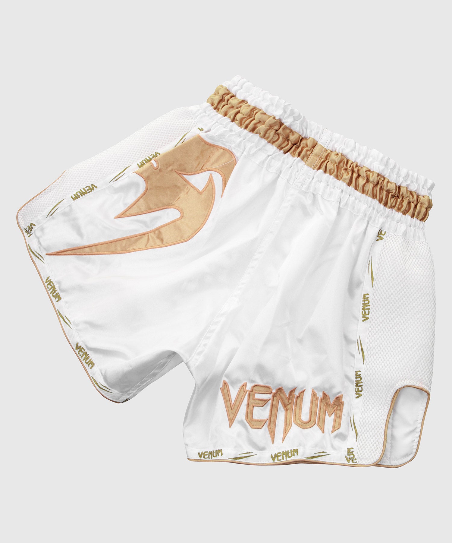 Short muay thai Venum blanc et or - short de boxe