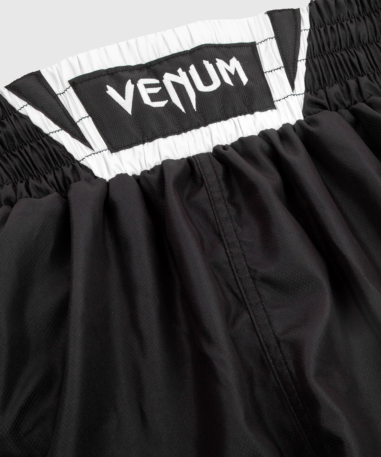 Short de boxe Venum Elite - Noir/Blanc - Shorts de boxe anglaise