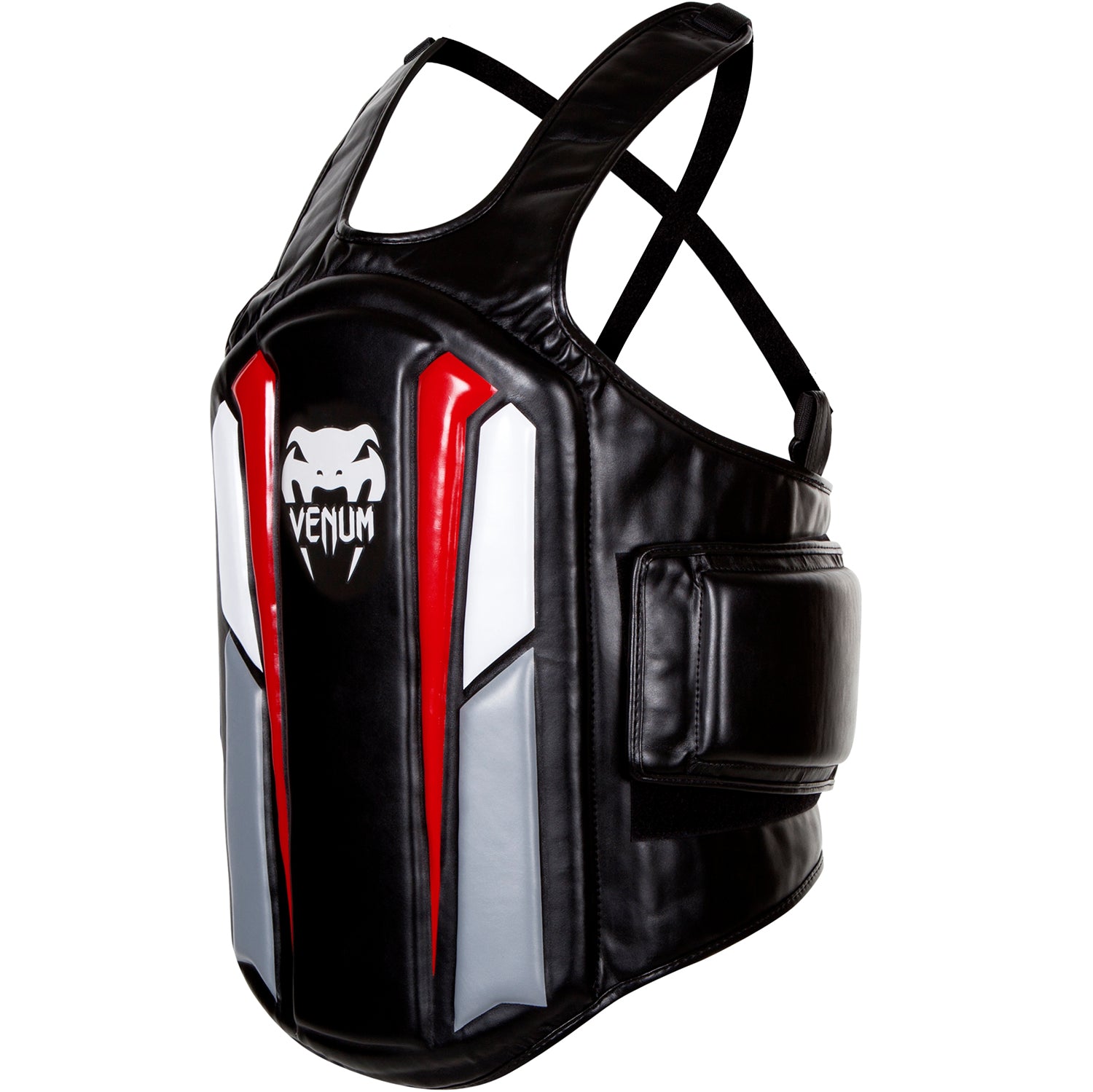 Plastron de protection Venum "Elite" - Noir/Blanc/Rouge - Plastrons