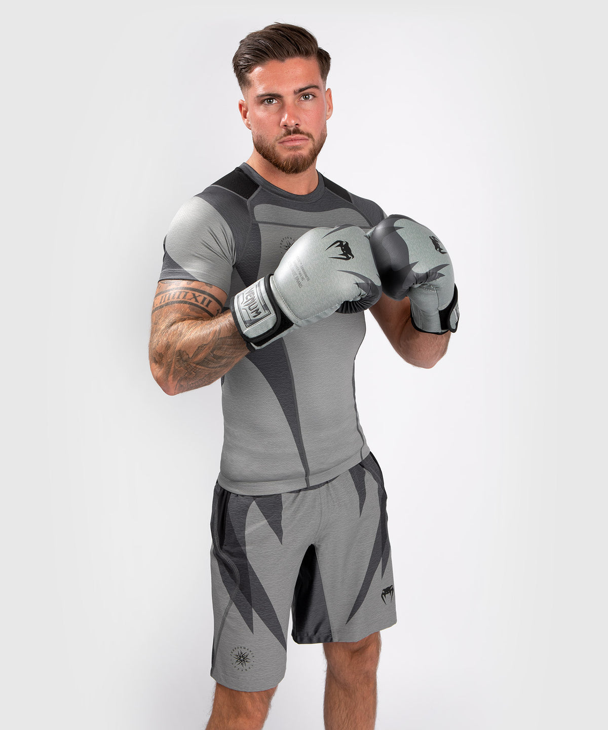T-Shirt de Compression Venum Stone - Manches Courtes - Vert Minéral - T-shirts de compression
