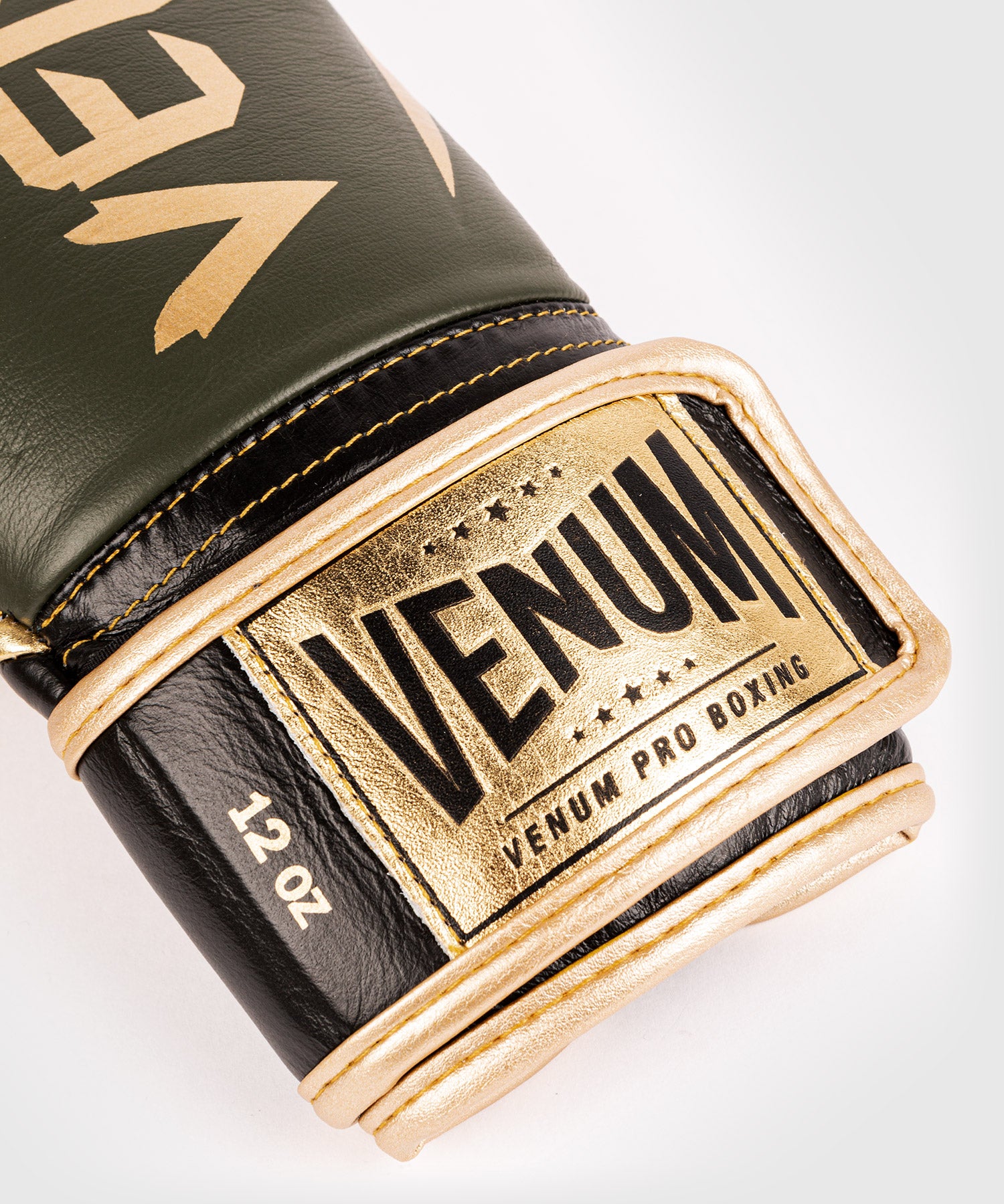 Gants de boxe pro Venum Hammer - Velcro - Kaki/Or - Gants de boxe Pro