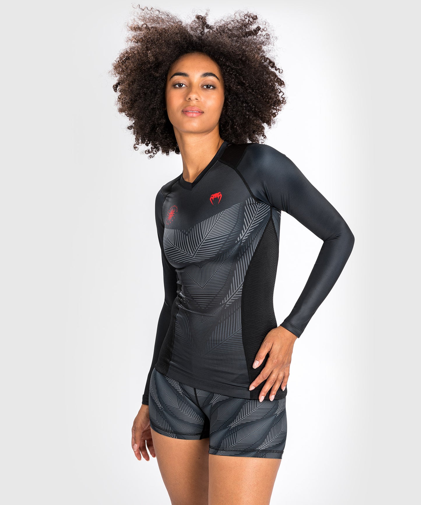 Rashguard Venum Phantom - Manches Longues - Pour Femmes - Noir/Rouge - product-type_T-Shirts de Compression