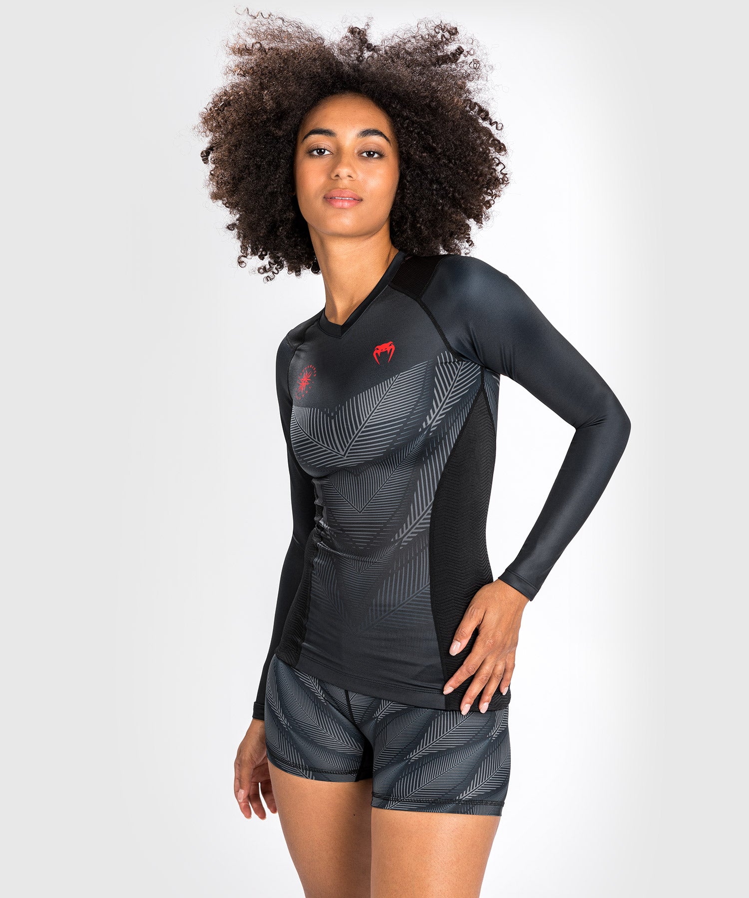 Rashguard Venum Phantom - Manches Longues - Pour Femmes - Noir/Rouge - product-type_T-Shirts de Compression
