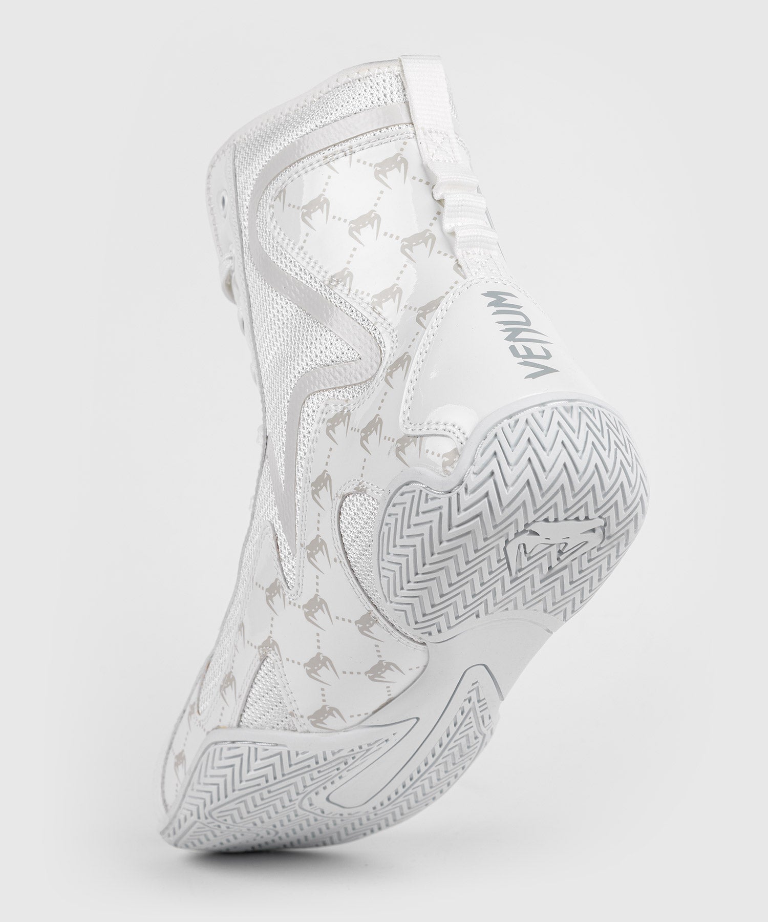 Chaussures de boxe Venum Elite Evo Monogram - Blanc/Blanc Cassé - Chaussures de boxe