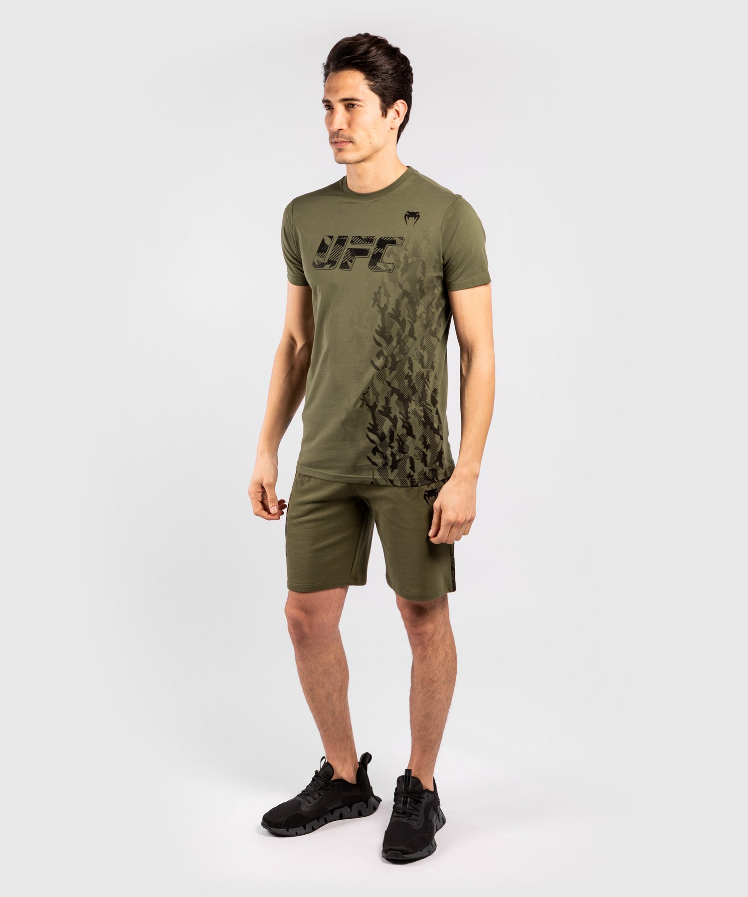 Short de Sport en Coton Homme UFC Venum Authentic Fight Week Kaki