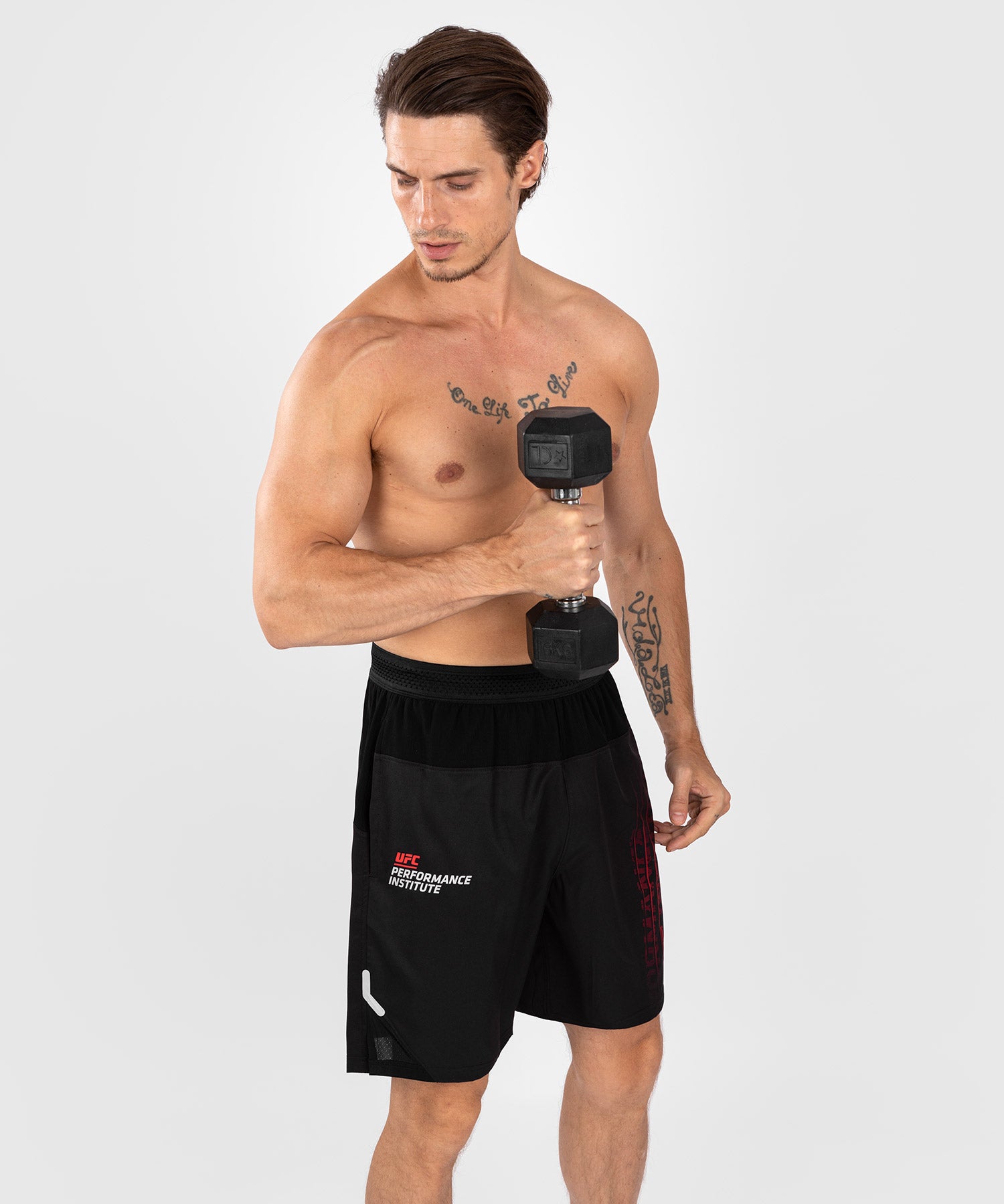 Short de performance pour hommes UFC Venum Performance Institute 2.0 Noir Rouge