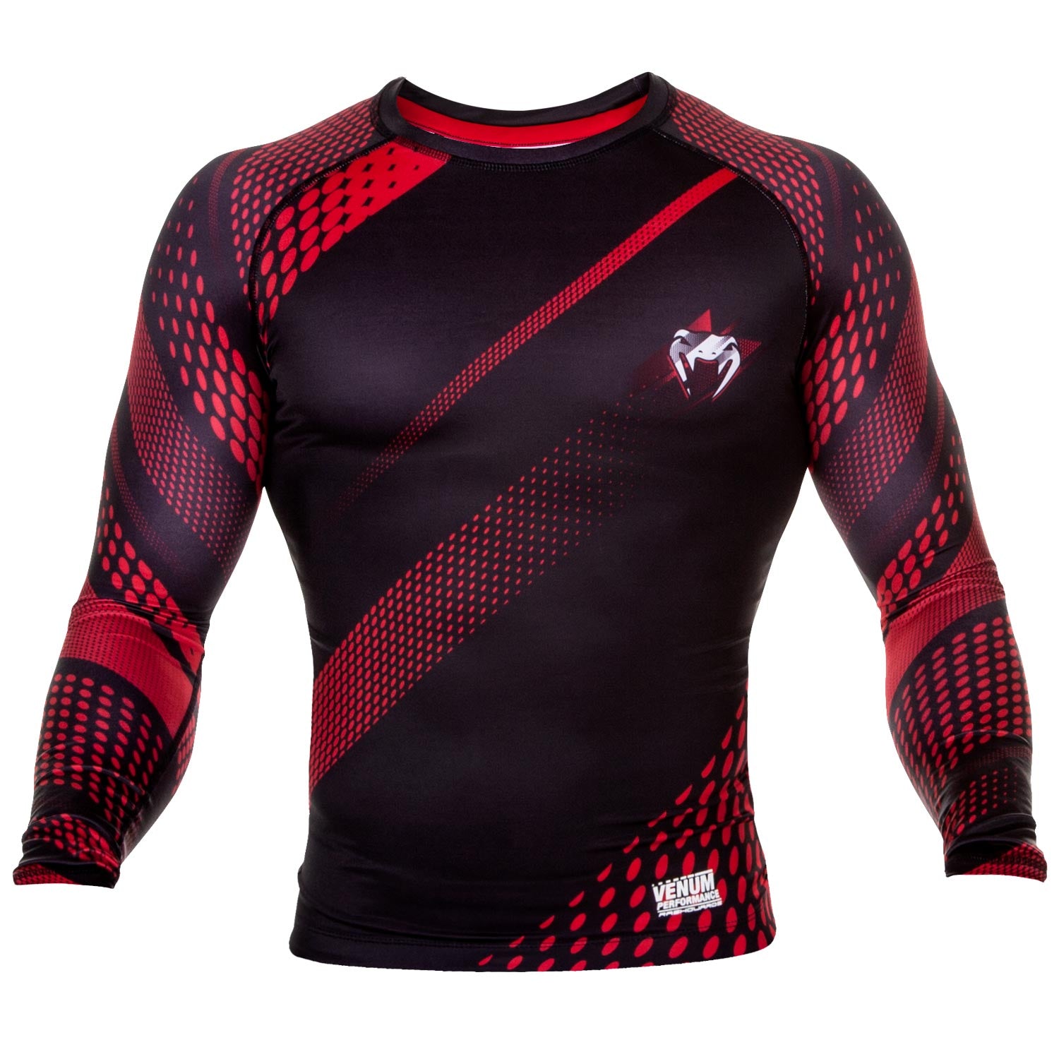 Rashguard Venum Rapid Manches Longues - Noir/Rouge - T-shirts de compression