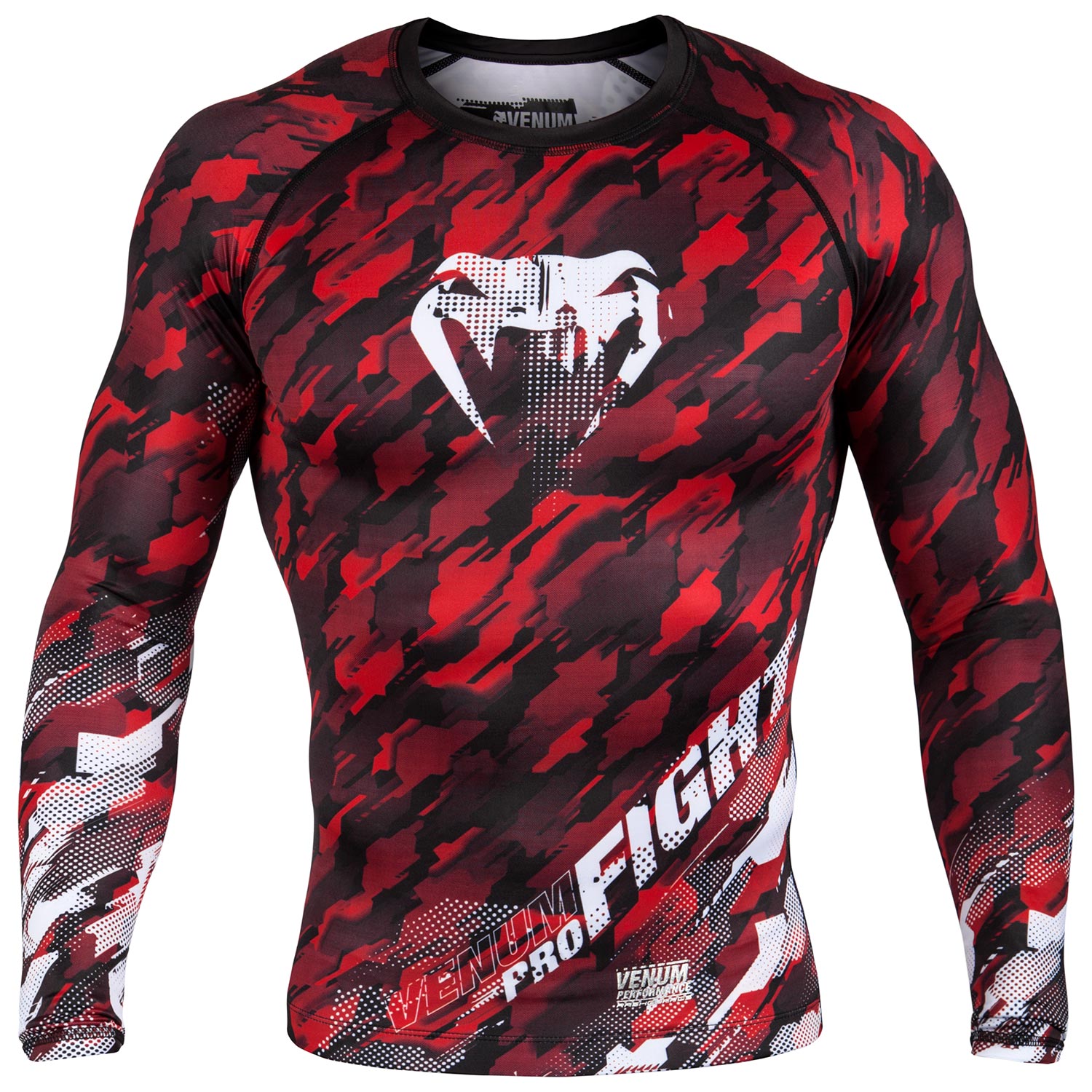 Rashguard Venum Tecmo - Manches longues - Rouge - T-shirts de compression
