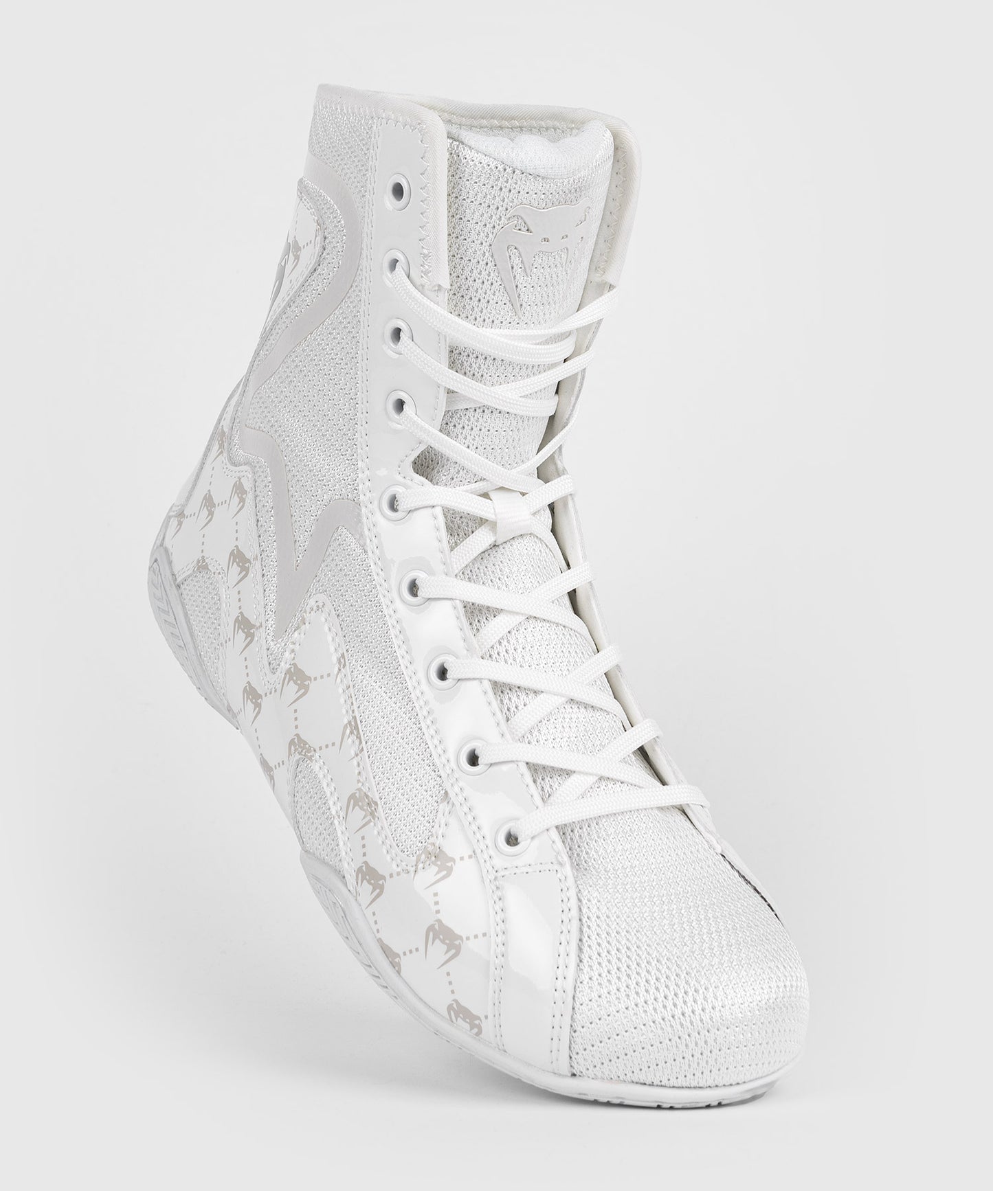 Chaussures de boxe Venum Elite Evo Monogram - Blanc/Blanc Cassé - Chaussures de boxe