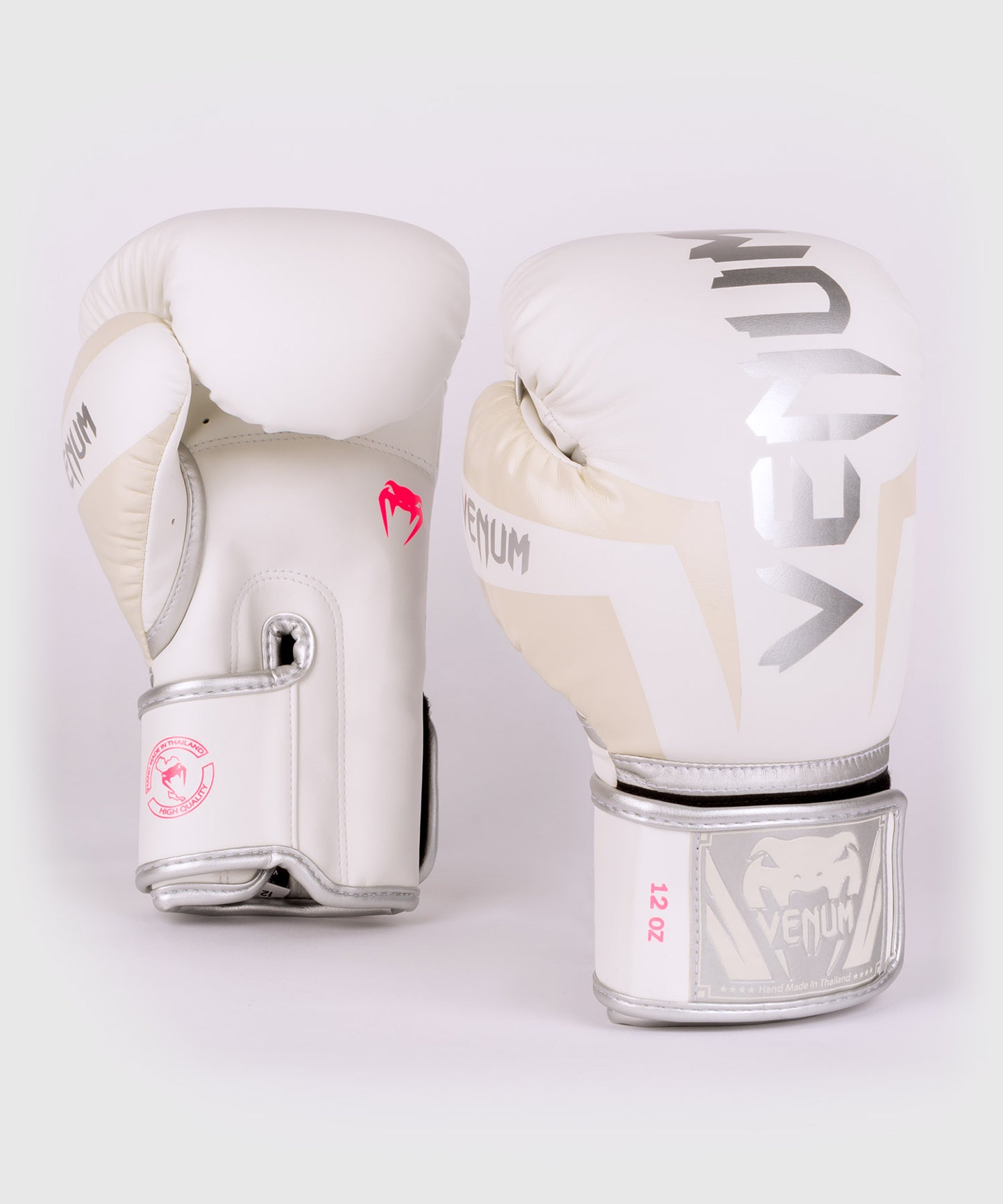 Gants de boxe Venum Elite - Blanc/Argent-Rose – Venum France