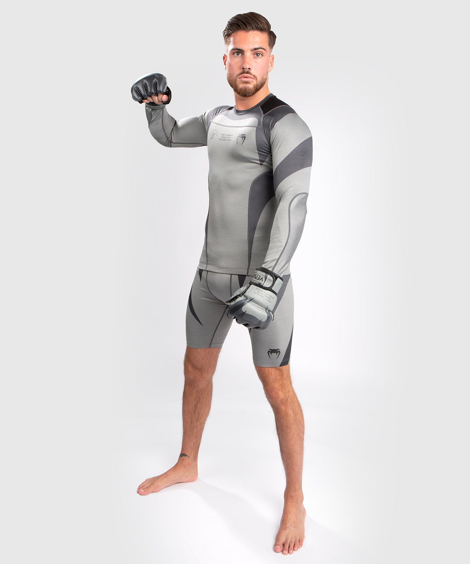 T-Shirt de Compression Venum Stone - Manches Longues - Vert Minéral - T-shirts de compression