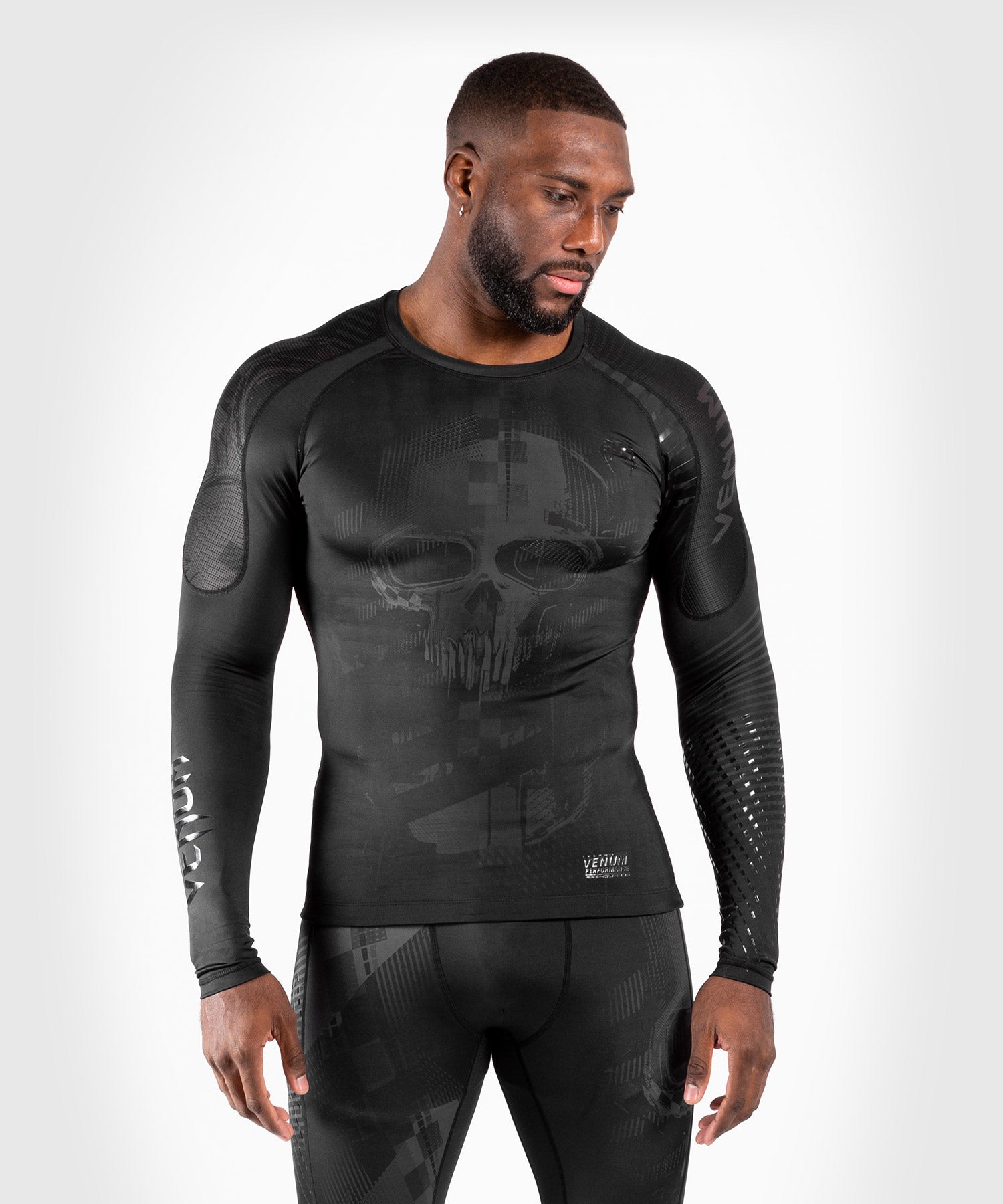 T-Shirt de compression Venum Skull - Manches longues - Noir/Noir - product-type_T-Shirts de Compression