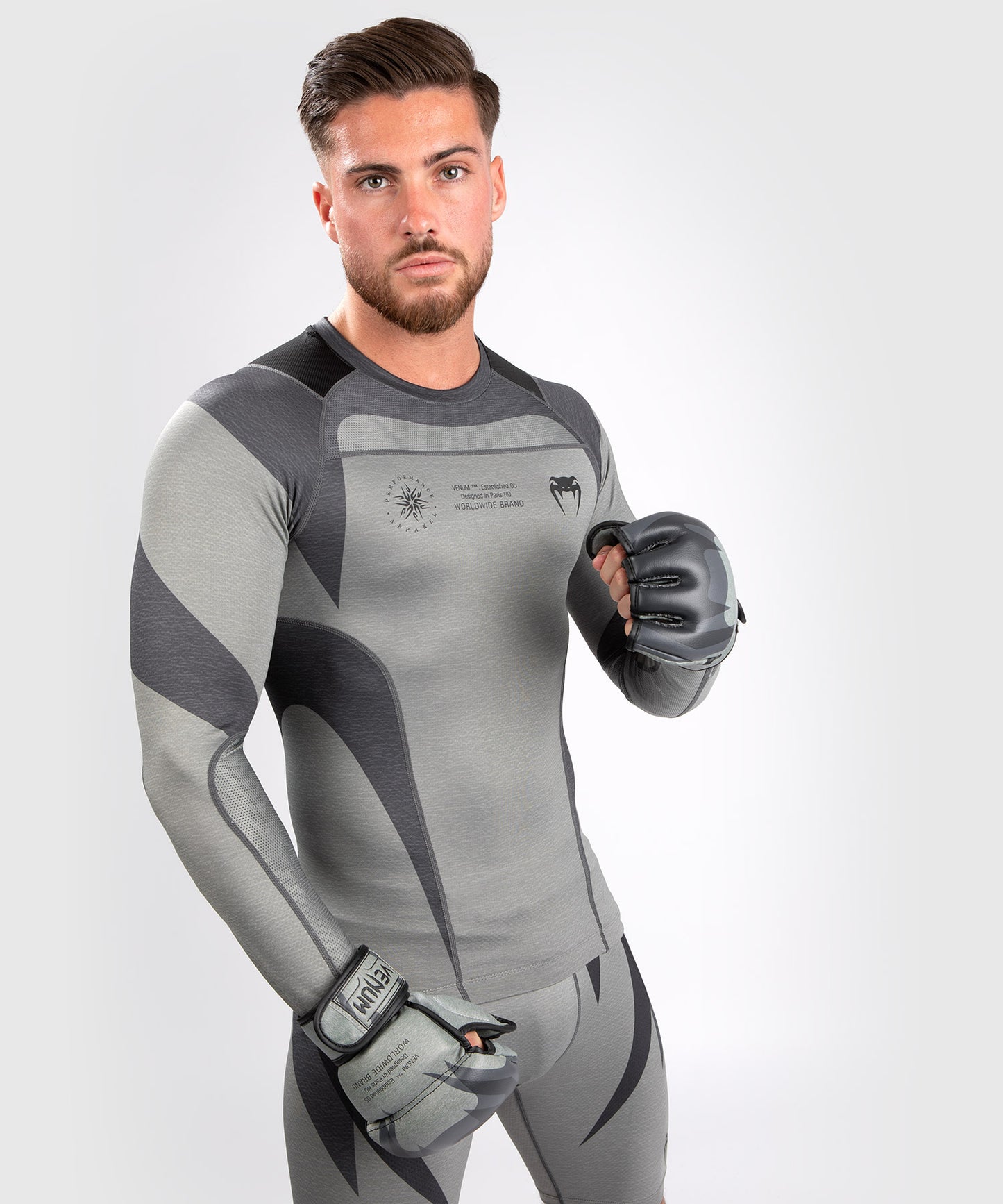 T-Shirt de Compression Venum Stone - Manches Longues - Vert Minéral - T-shirts de compression