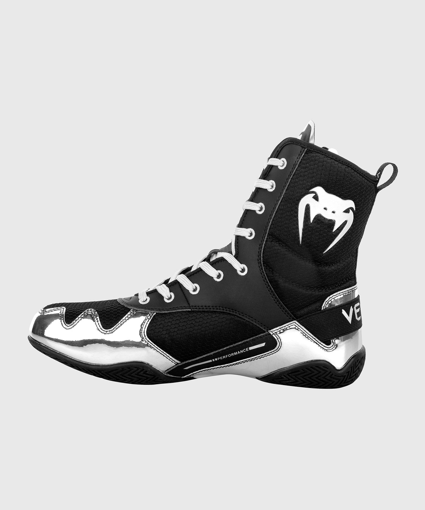 Chaussures de boxe Venum Elite - Noir/Argent - Chaussures de boxe