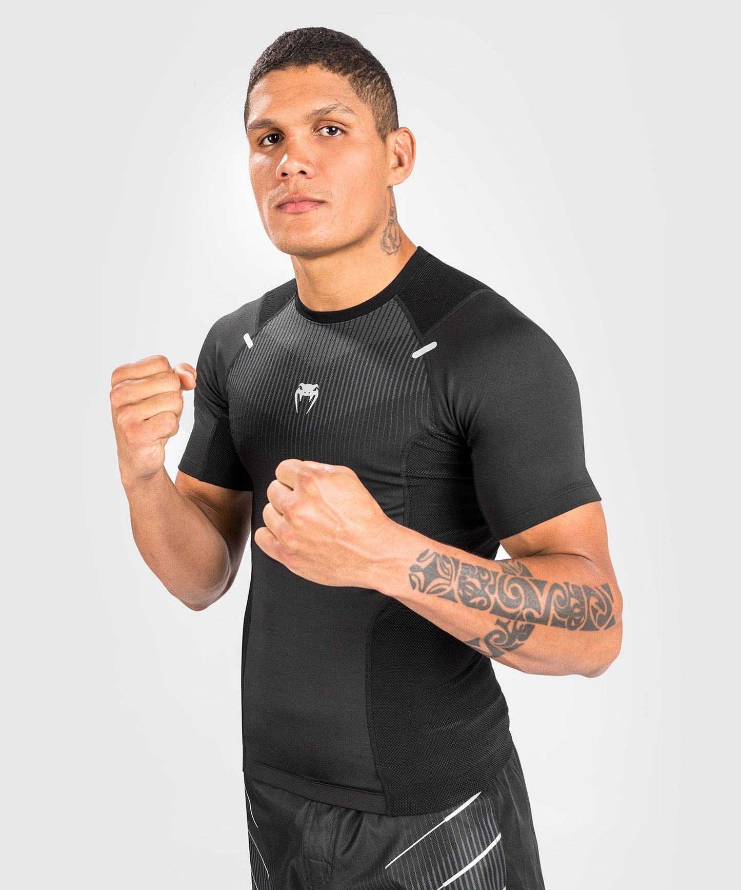 Rashguard Venum Biomecha Manches Courtes - Noir/Gris - product-type_T-Shirts de Compression