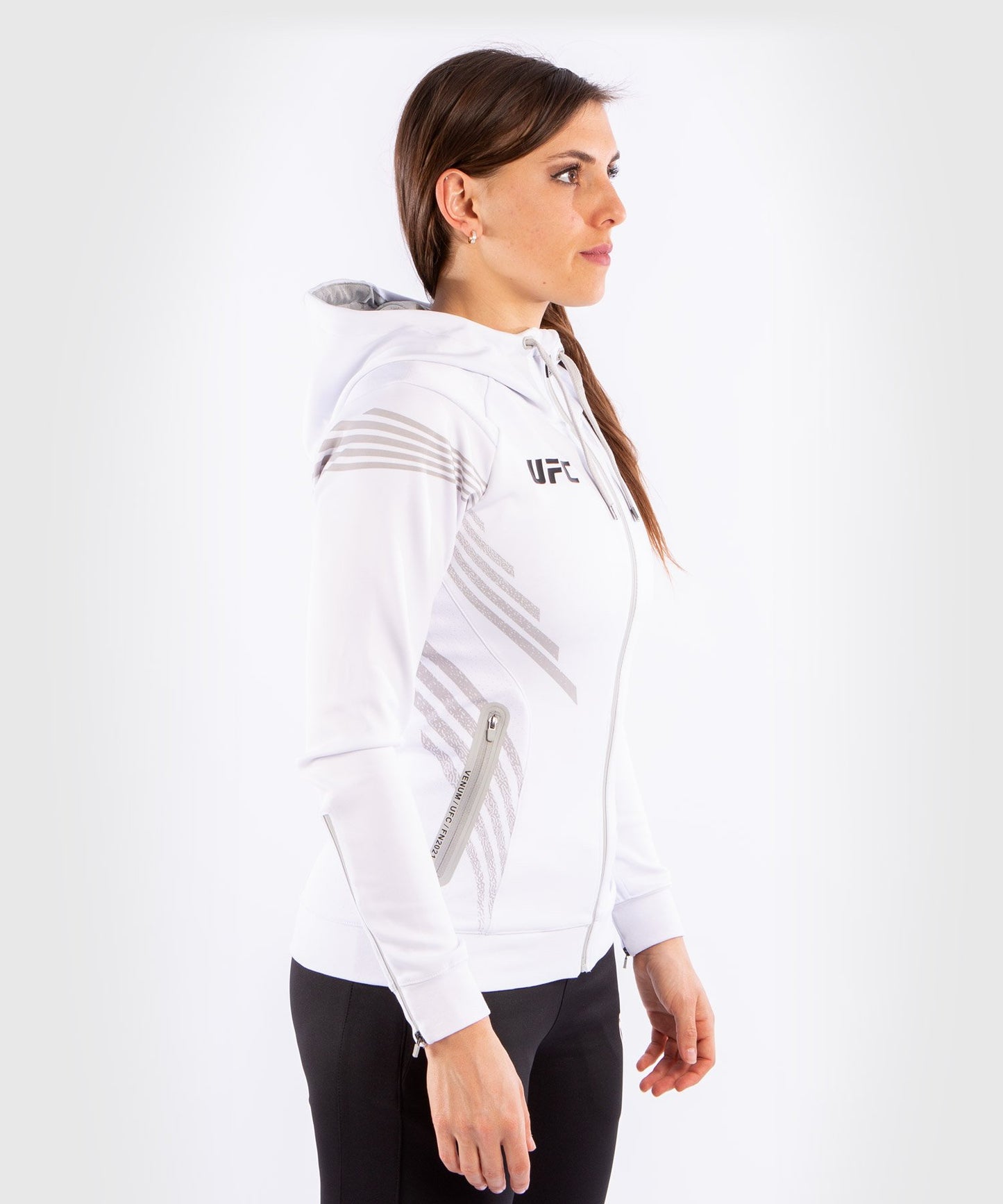 Sweatshirt à Capuche Femme Fighters UFC Venum Authentic Fight Night - Blanc - Sweatshirts