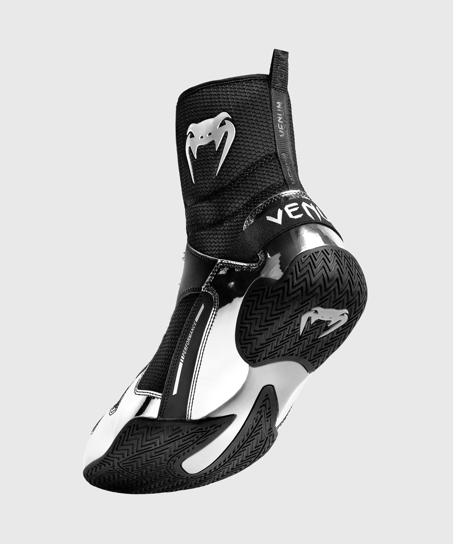 Chaussures de boxe Venum Elite - Noir/Argent - Chaussures de boxe