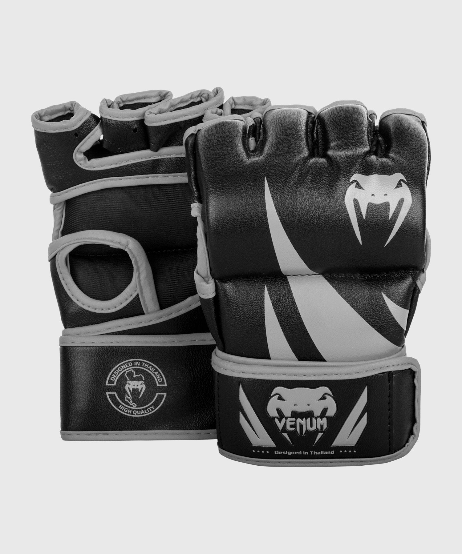 Gants de MMA Venum Challenger - Sans pouce - Noir/Gris - Gants de MMA
