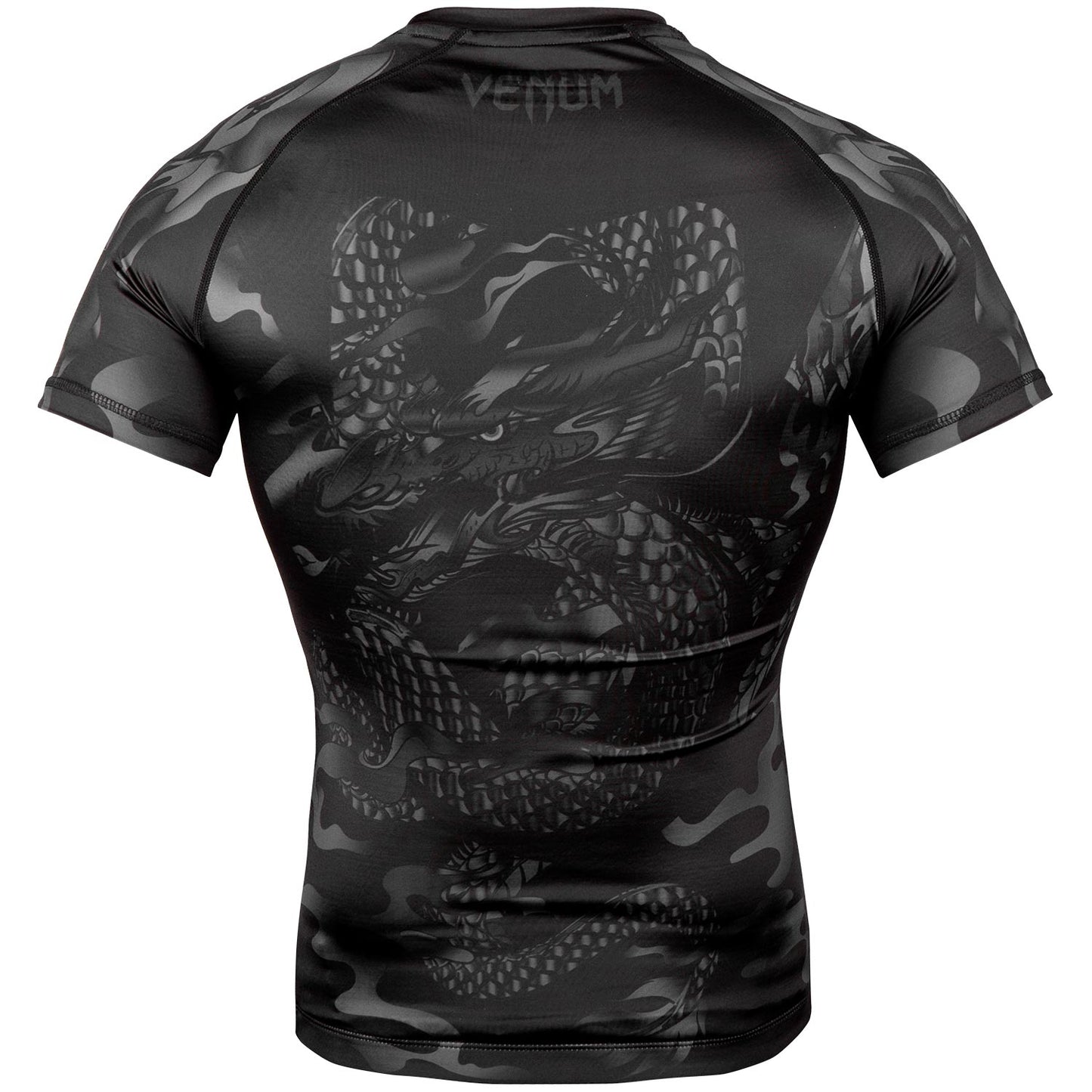 Rashguard Venum Dragon's Flight - Manches courtes - Noir/Noir - T-shirts de compression