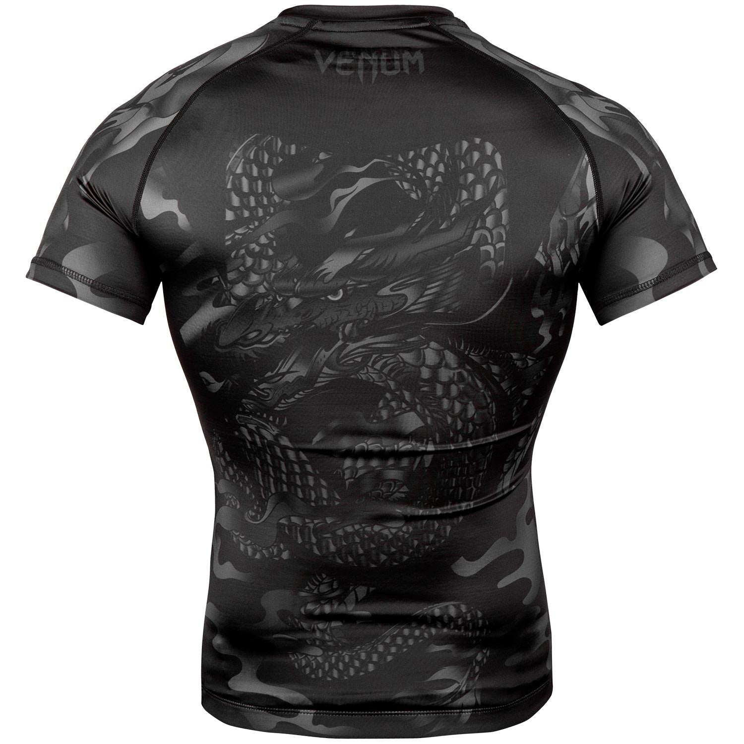 Rashguard Venum Dragon's Flight - Manches courtes - Noir/Noir - T-shirts de compression