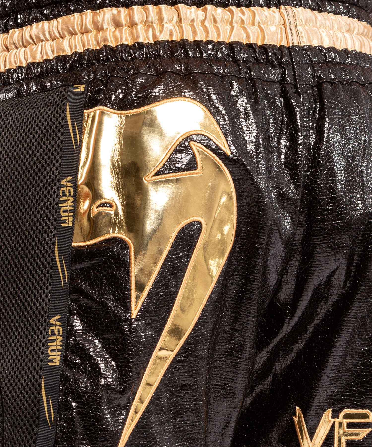 Short de Muay Thai Venum Giant Foil - Noir/Or - Shorts de boxe thaï
