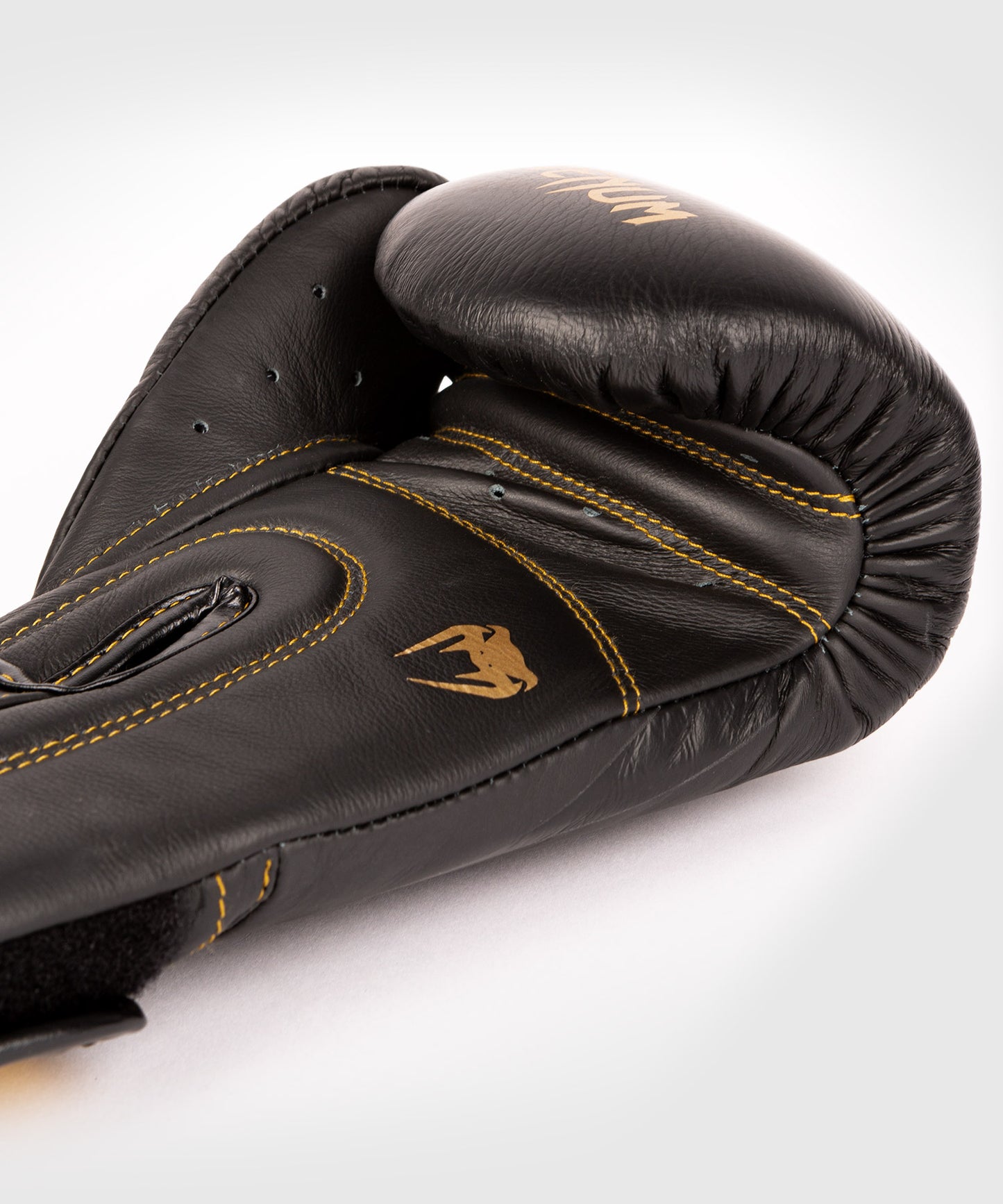 Gants de boxe pro Venum Hammer - Velcro - Noir/Noir-Or - Gants de boxe Pro