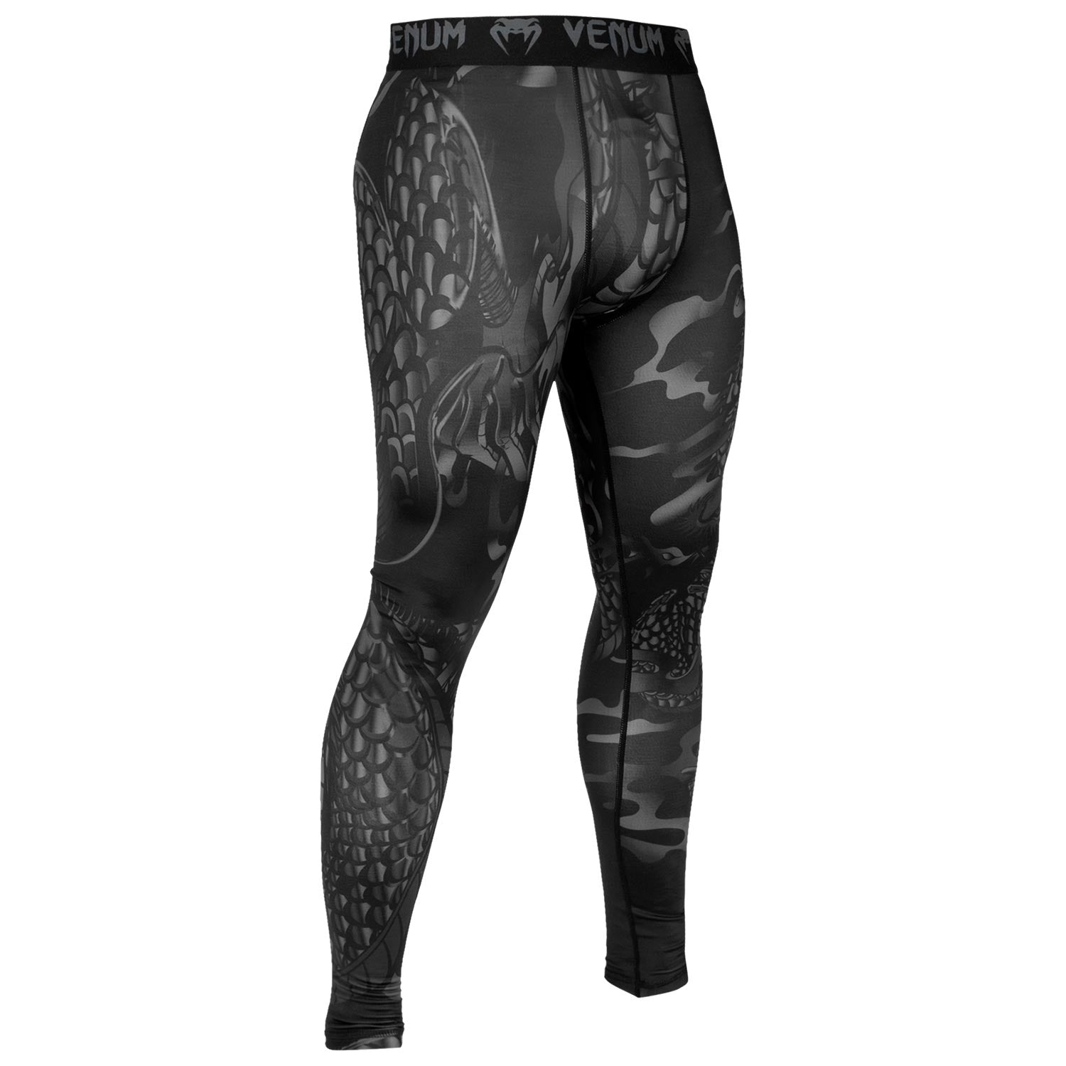 Pantalon de compression Venum Dragon's Flight - Noir/Noir - Pantalons de compression