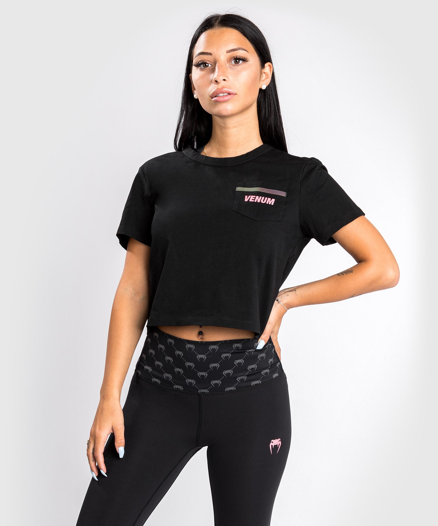 T-shirt Venum Pink Pocket- Pour Femme - Noir/Or Rose - product-type_T-Shirts