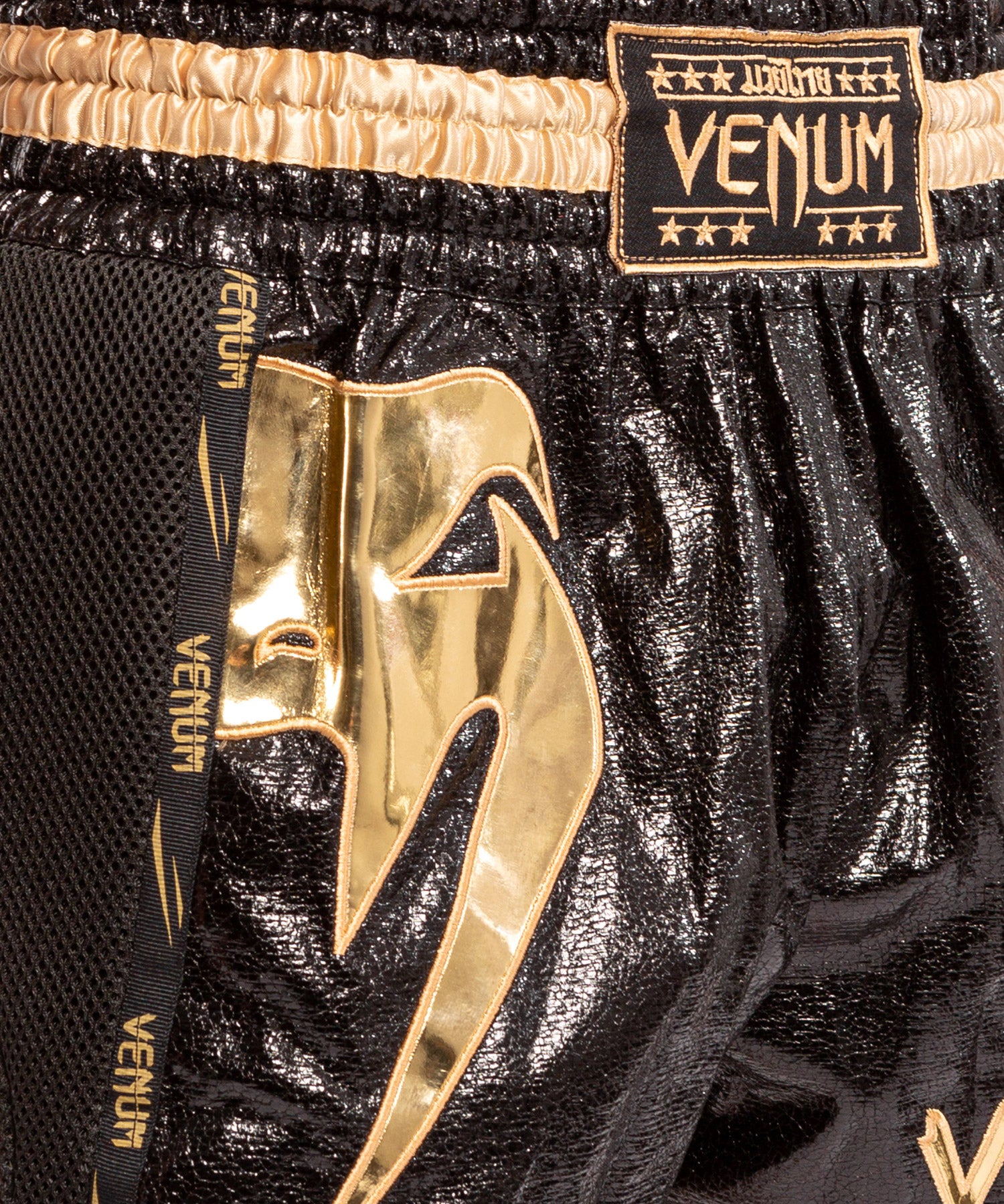 Short de Muay Thai Venum Giant Foil - Noir/Or - Shorts de boxe thaï