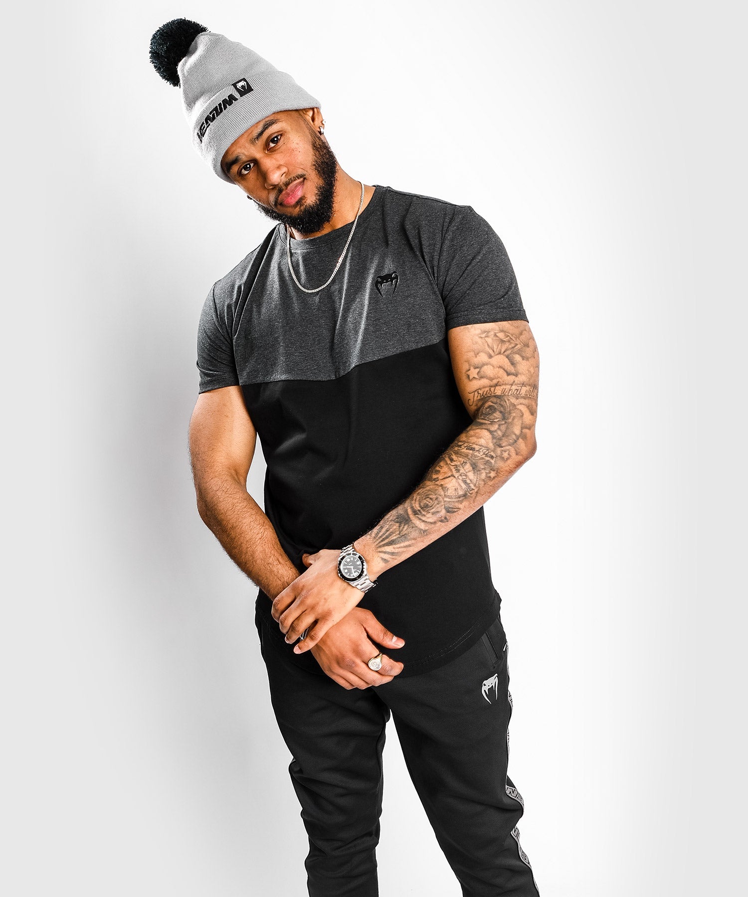 T-shirt Venum Laser - Noir/Gris chiné - T-shirts
