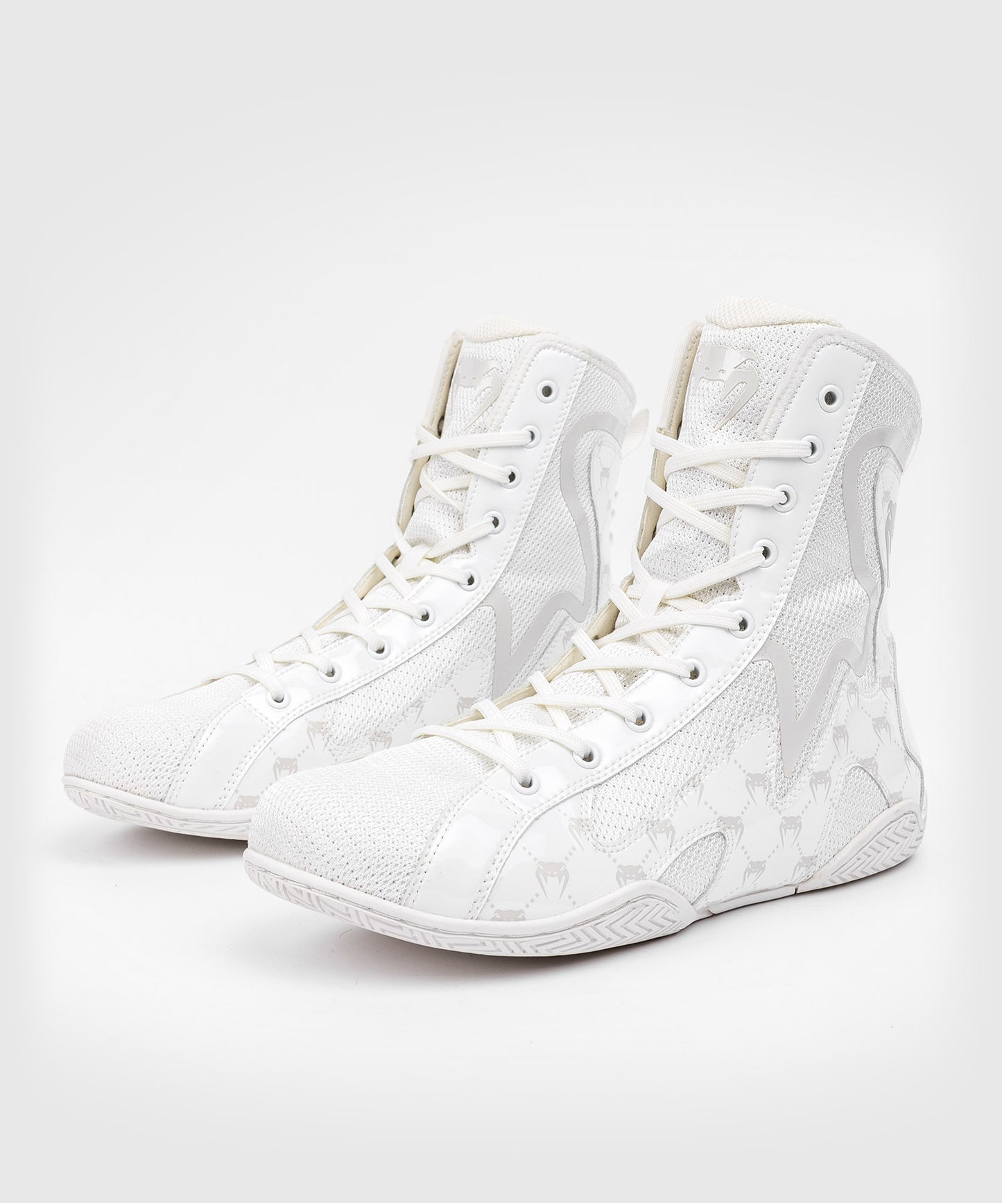 Chaussures de boxe Venum Elite Evo Monogram - Blanc/Blanc Cassé - Chaussures de boxe