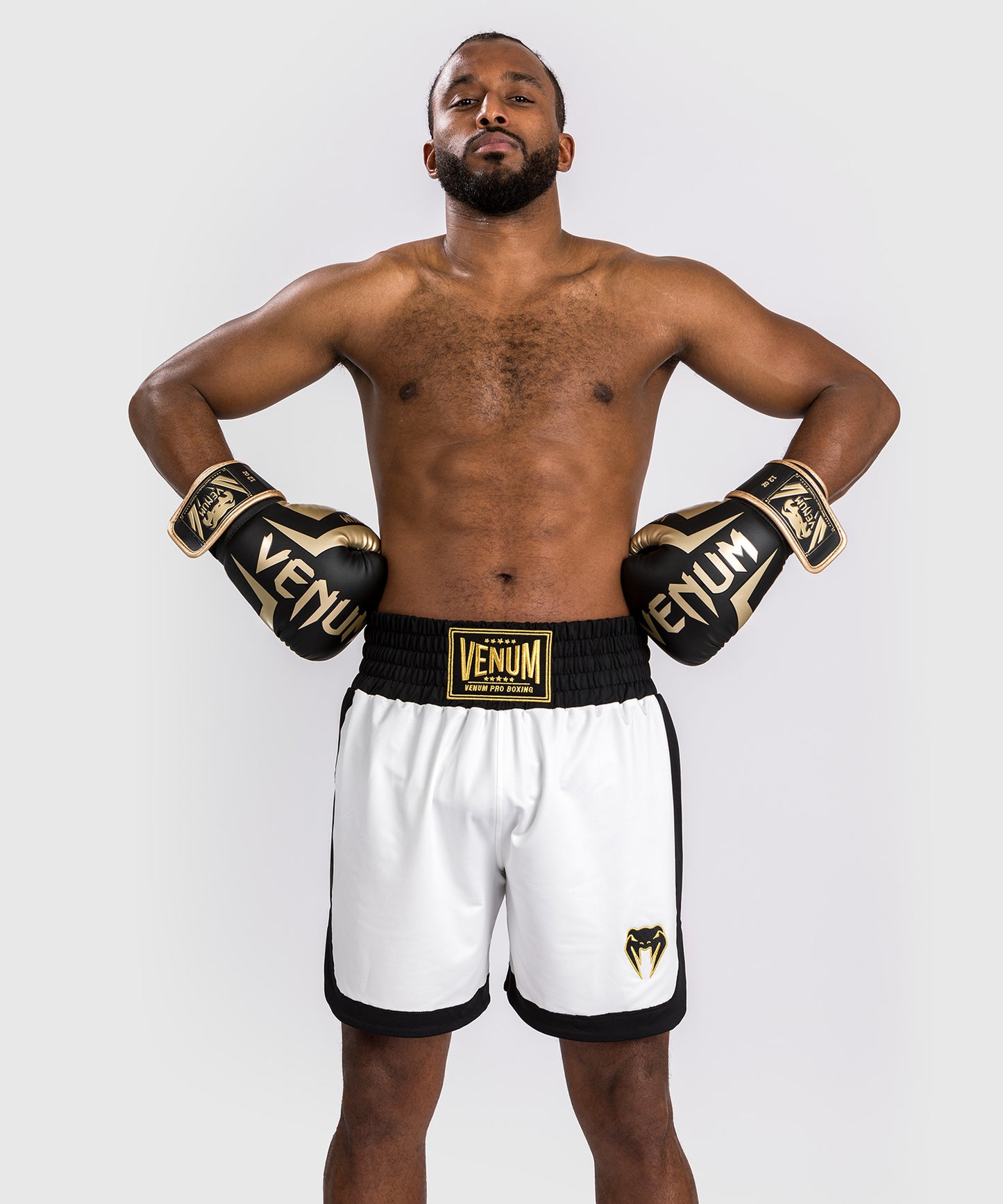 Short de boxe Venum Classic - Blanc/Noir - product-type_Shorts de boxe