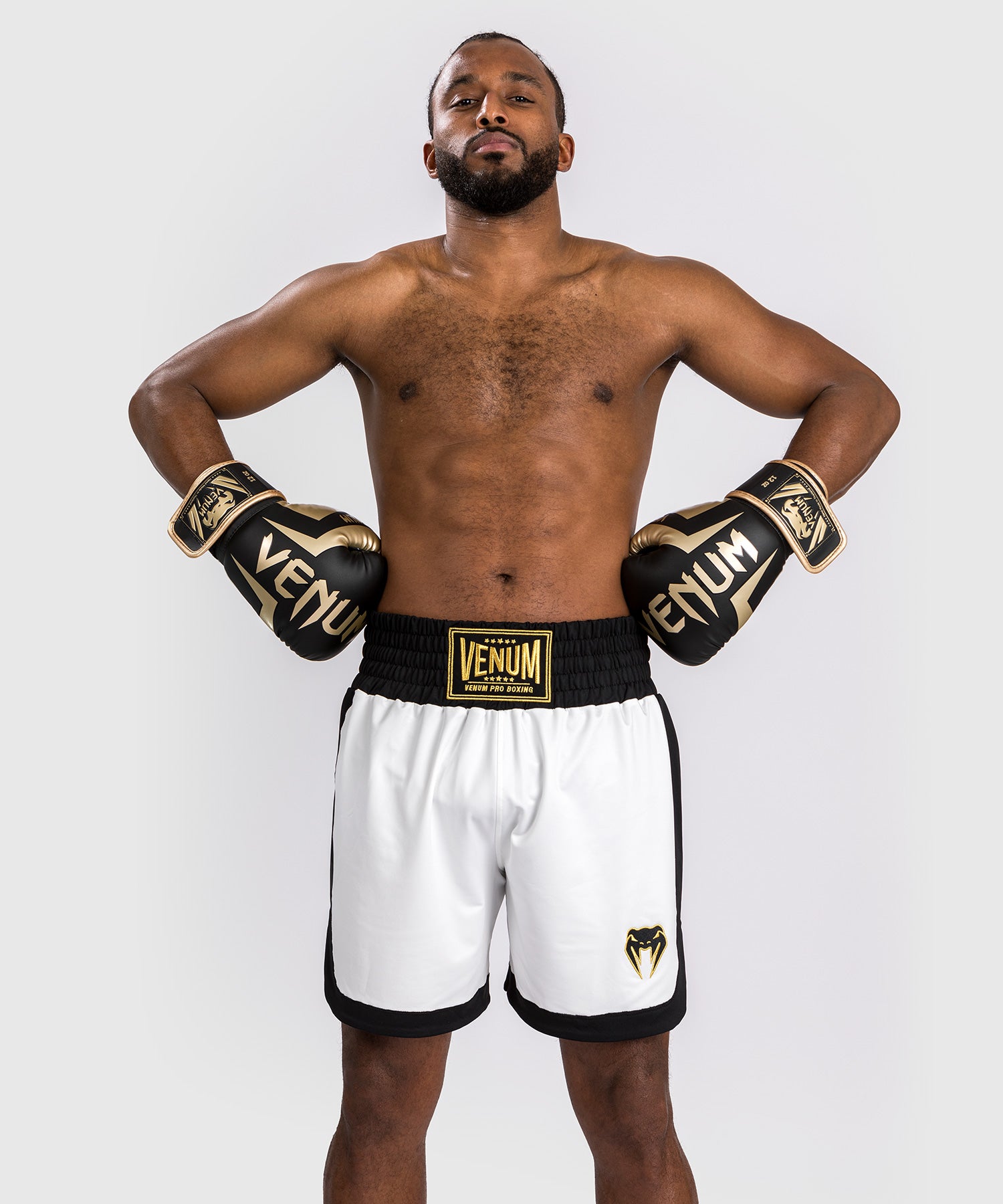 Short de boxe Venum Classic - Blanc/Noir - product-type_Shorts de boxe