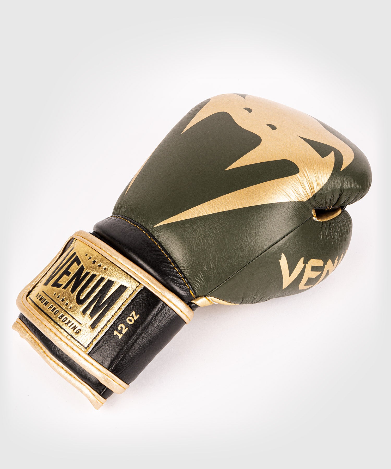 Gants de boxe pro Venum Giant 2.0 - Velcro - Kaki/Or - Gants de boxe Pro