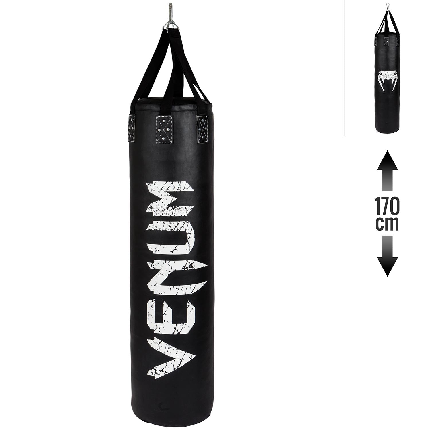 Sac de Frappe Venum "Challenger" - Noir - Plein - 170 cm - Sacs de frappe