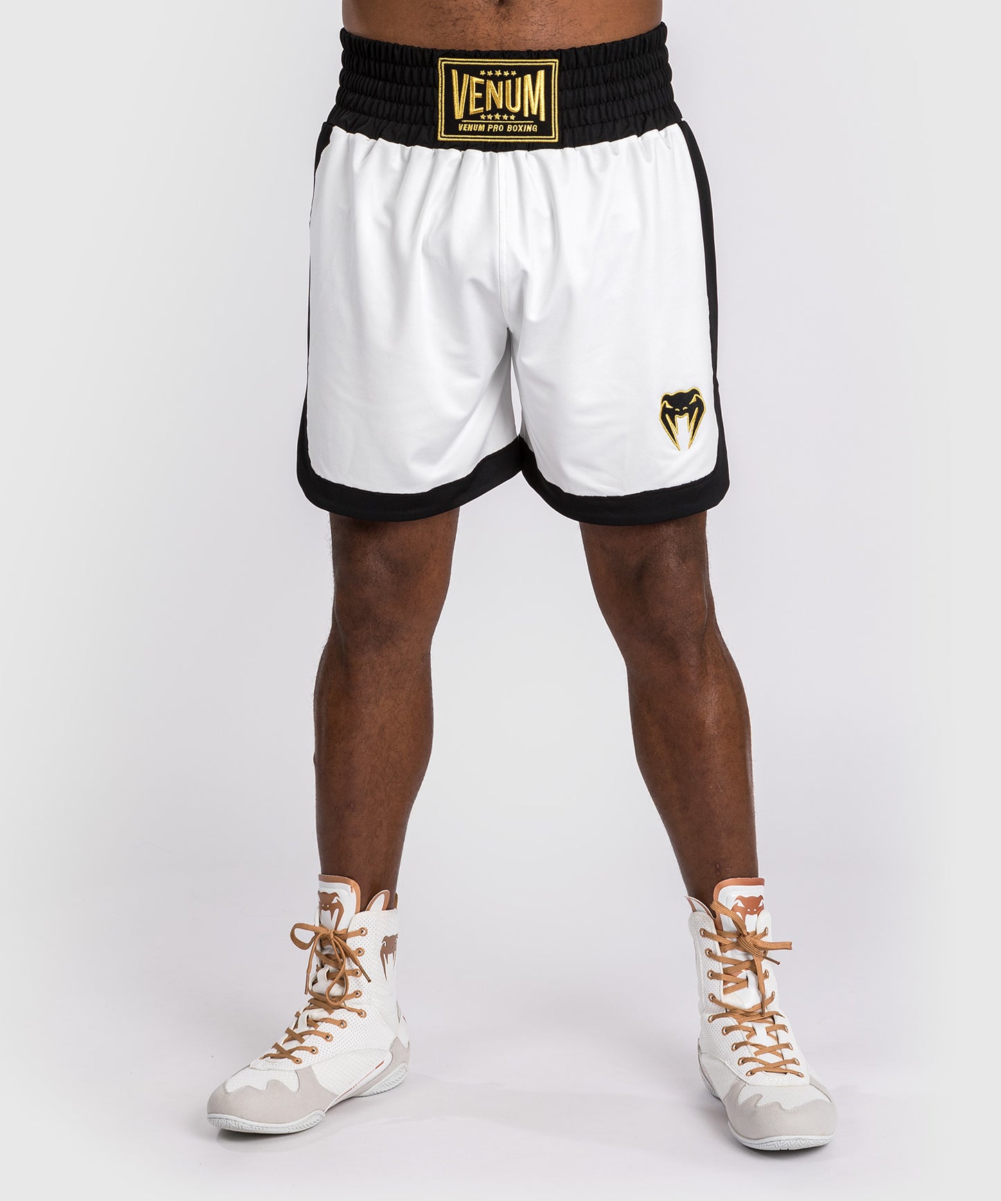 Short de boxe Venum Classic - Blanc/Noir - product-type_Shorts de boxe