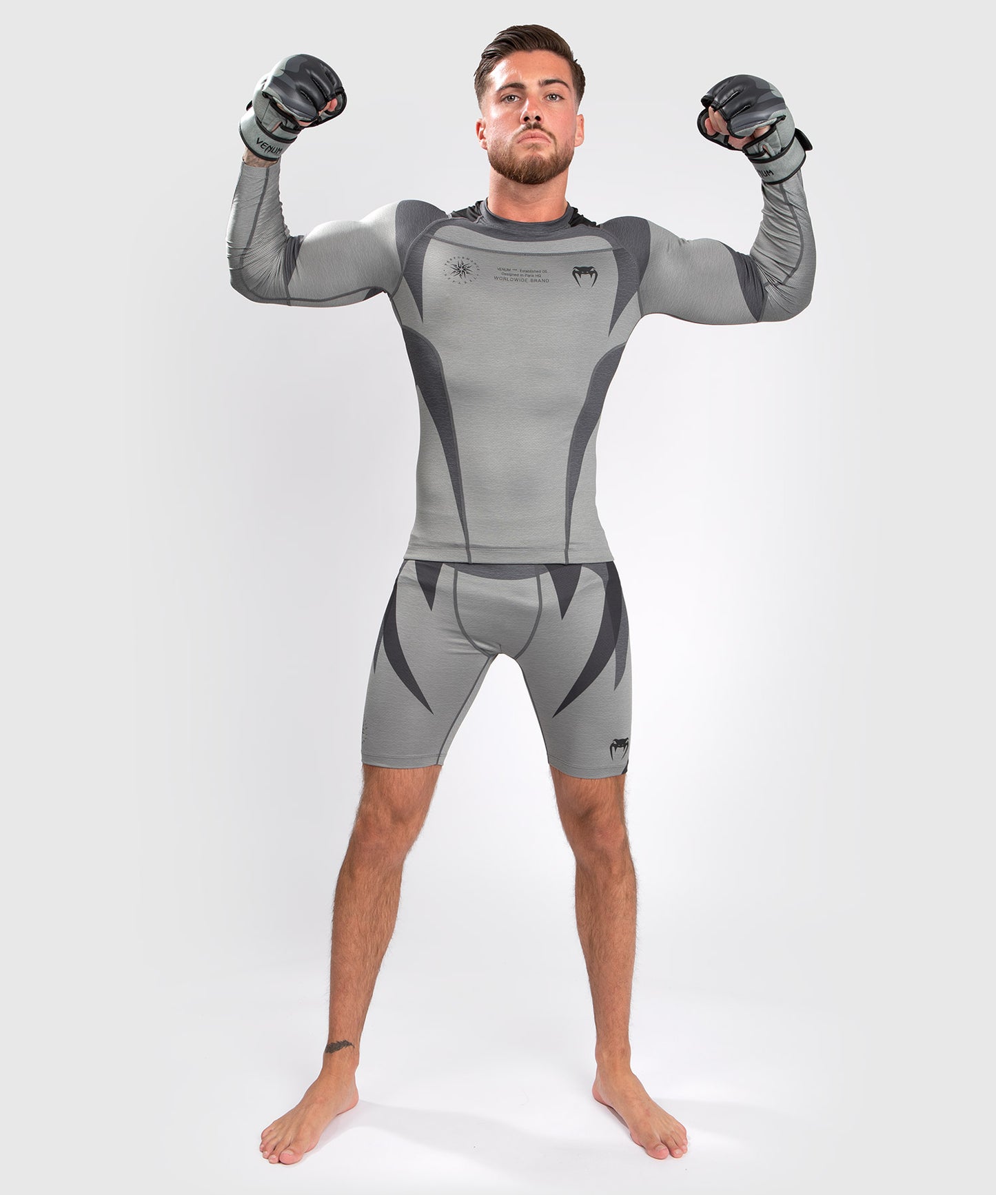 T-Shirt de Compression Venum Stone - Manches Longues - Vert Minéral - T-shirts de compression