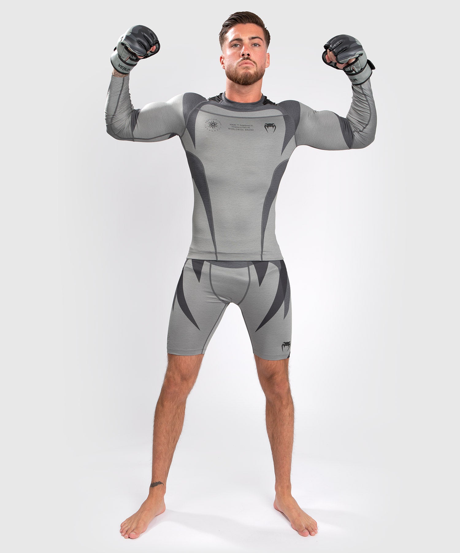 T-Shirt de Compression Venum Stone - Manches Longues - Vert Minéral - T-shirts de compression