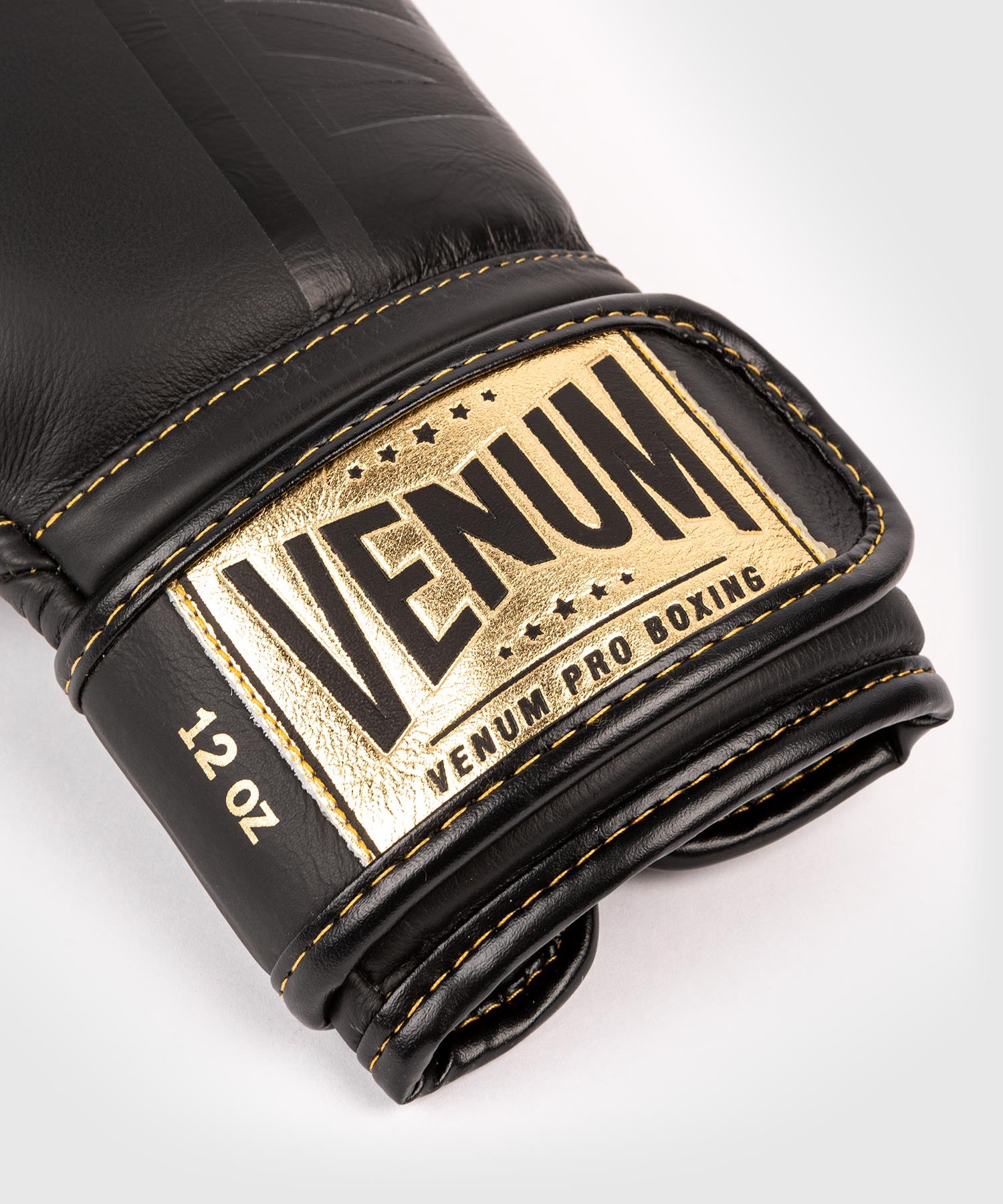 Gants de boxe pro Venum Shield - Velcro - Noir/Noir-Or - Gants de boxe Pro