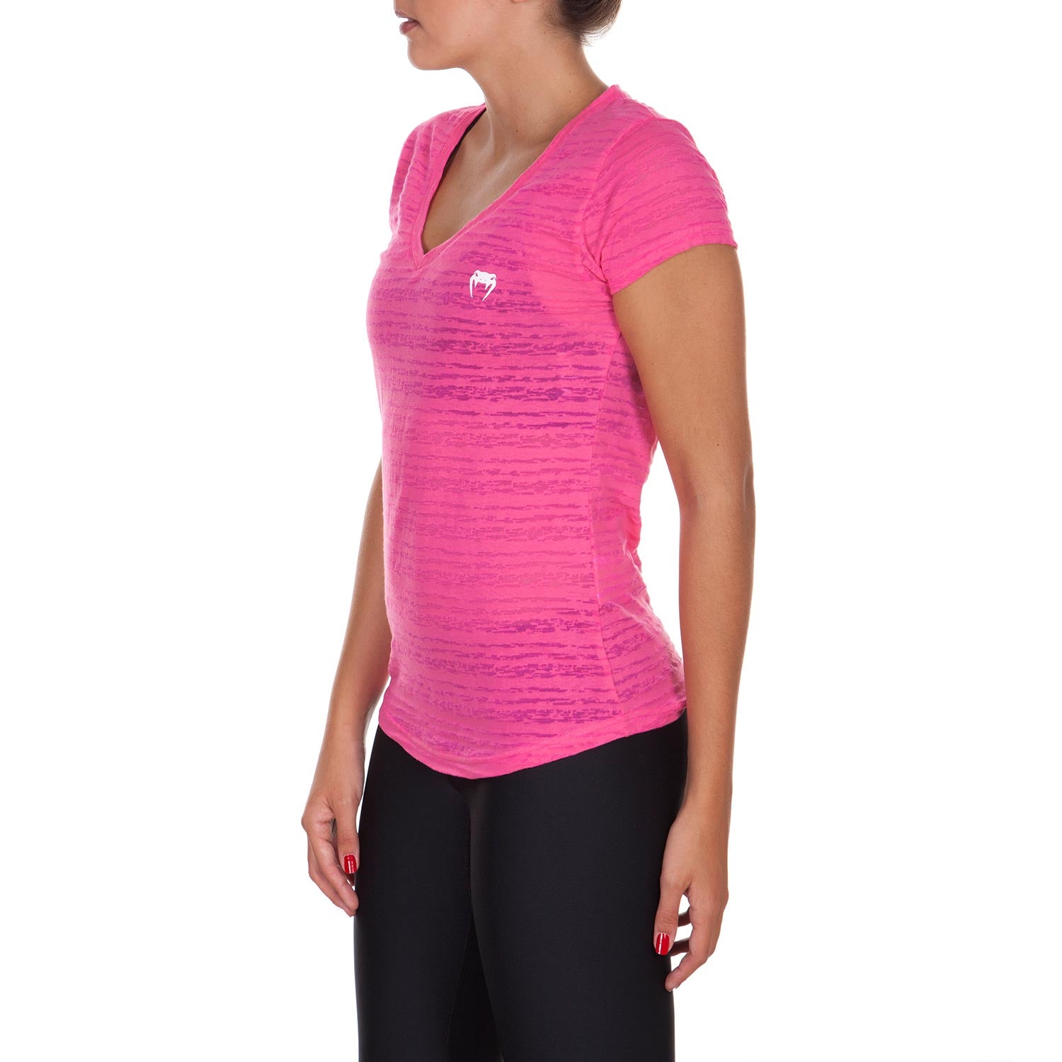 T-shirt Femme Col V Venum Essential - Rose - T-shirts