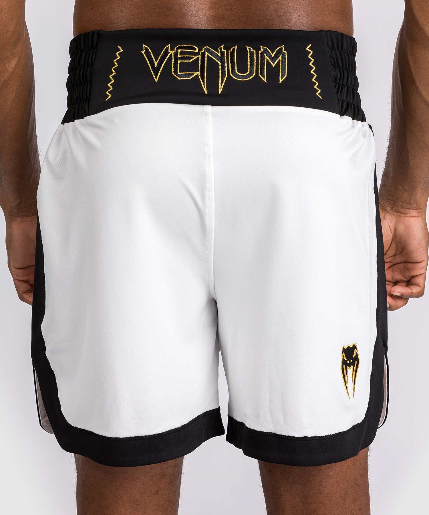 Short de boxe Venum Classic - Blanc/Noir - product-type_Shorts de boxe