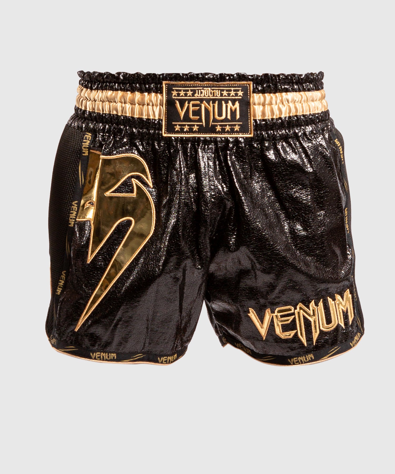 Short de Muay Thai Venum Giant Foil - Noir/Or - Shorts de boxe thaï
