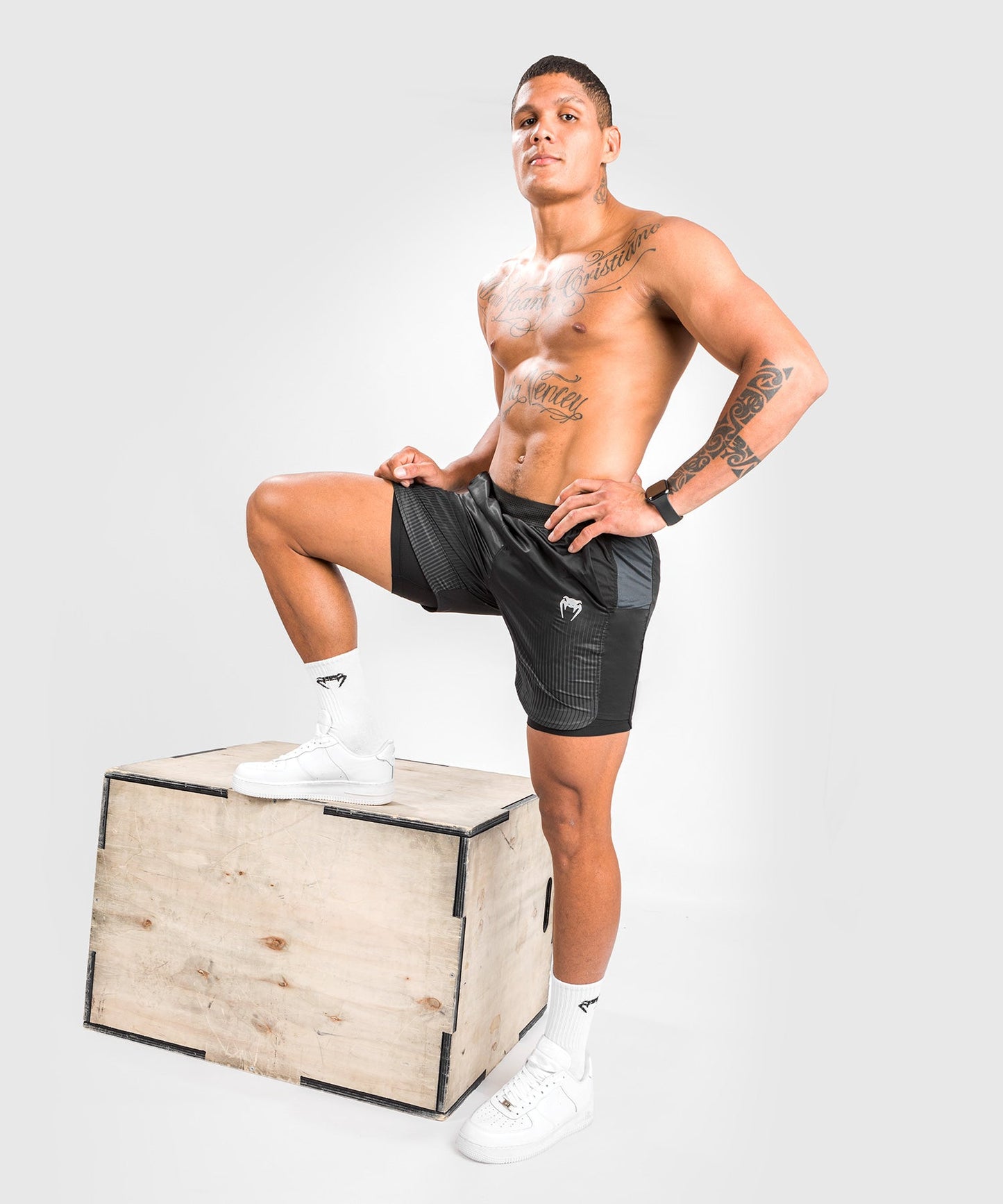Short d'entraînement Venum Biomecha 2-en-1 - Noir/Gris - product-type_Shorts de training