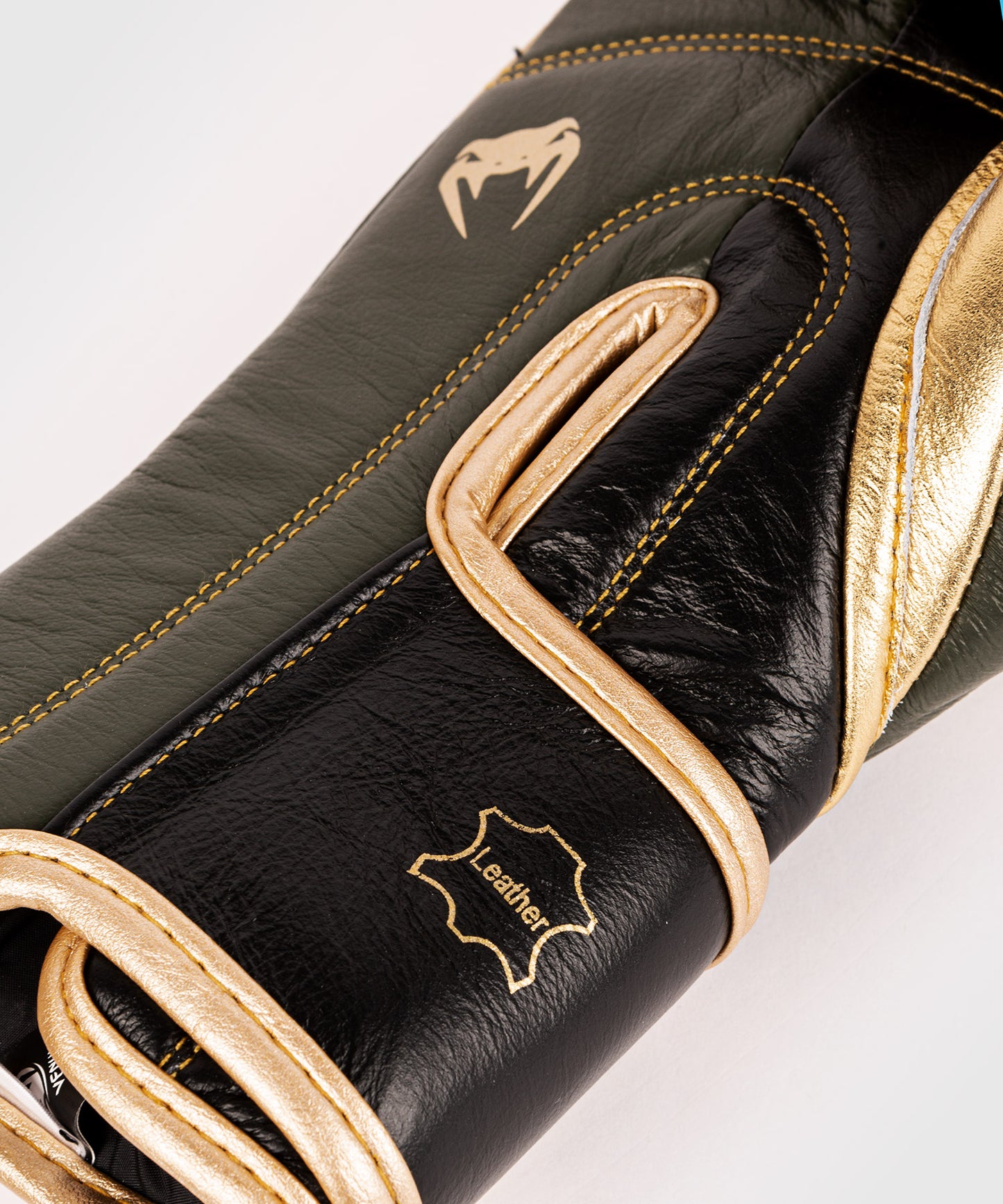 Gants de boxe pro Venum Hammer - Velcro - Kaki/Or - Gants de boxe Pro